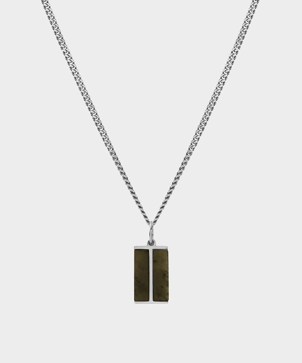 Miansai Sterling Silver Duo Jasper Necklace
