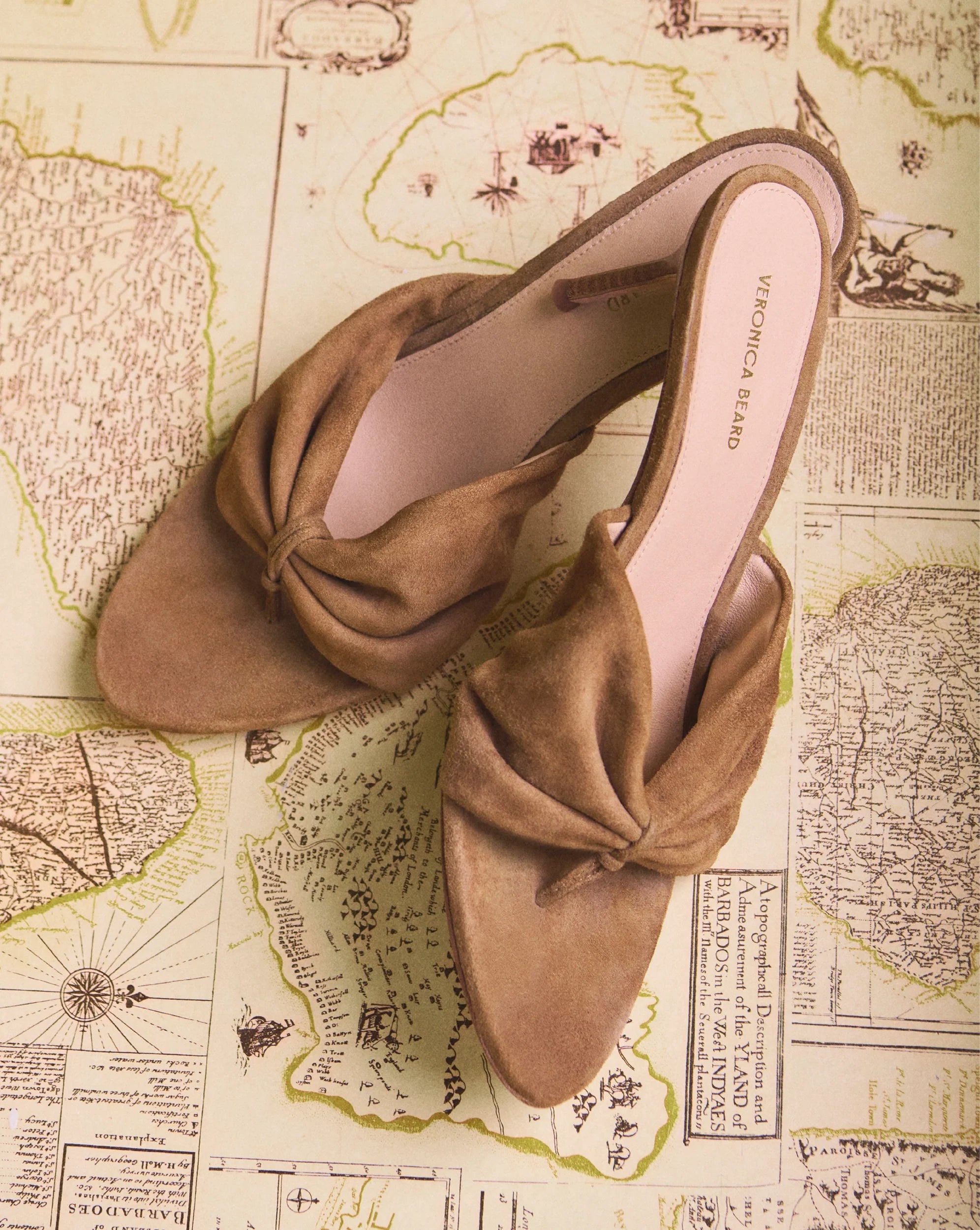 Tullia Suede Mid-Heel Sandal