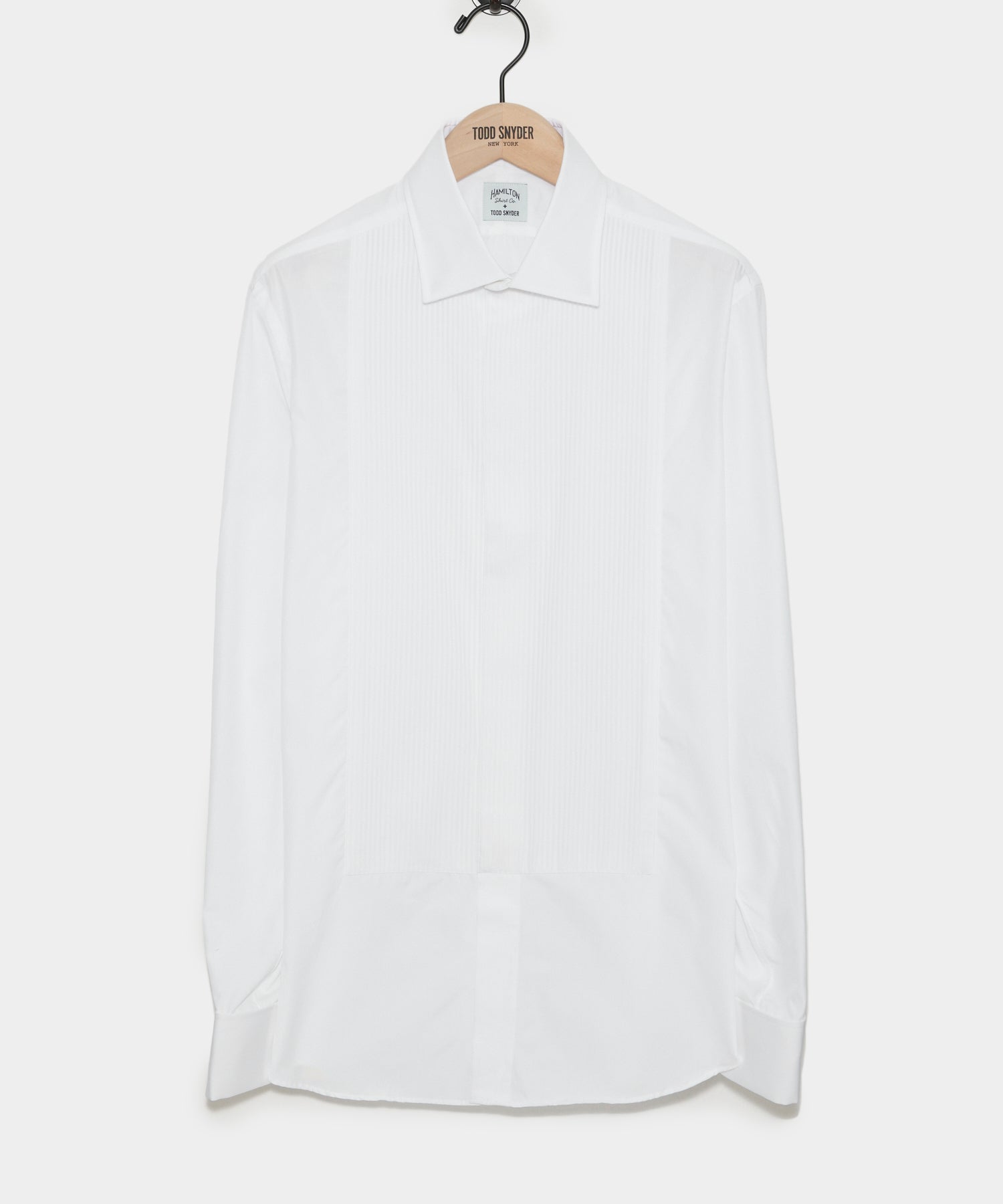 Hamilton + Todd Snyder Cotton Pleated Spread Collar Tuxedo Shirt
