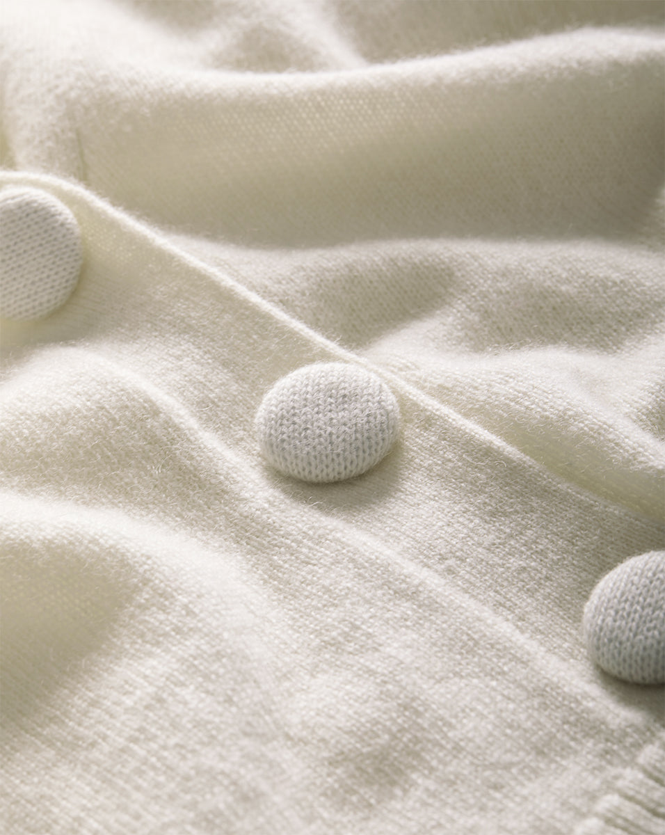 Solene Short-Sleeve Cashmere Cardigan