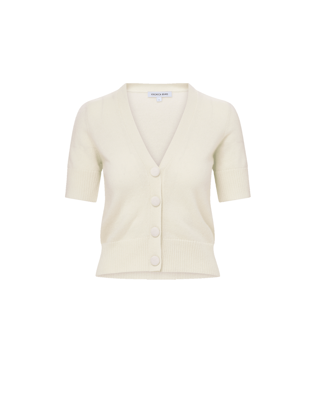 Solene Short-Sleeve Cashmere Cardigan