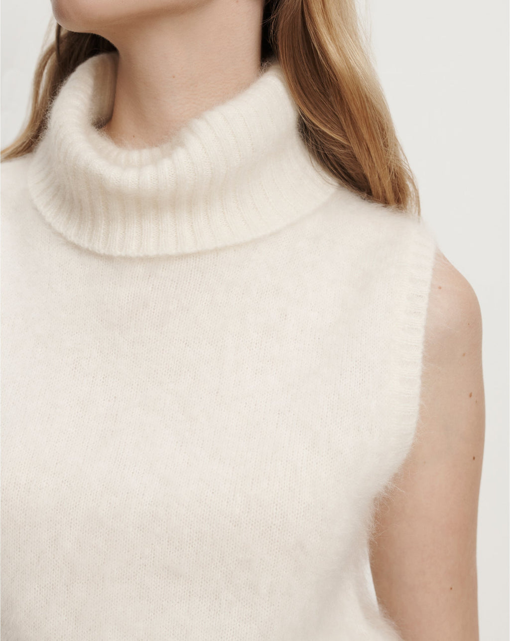 Mazzy Brushed Cashmere Sleeveless Sweater