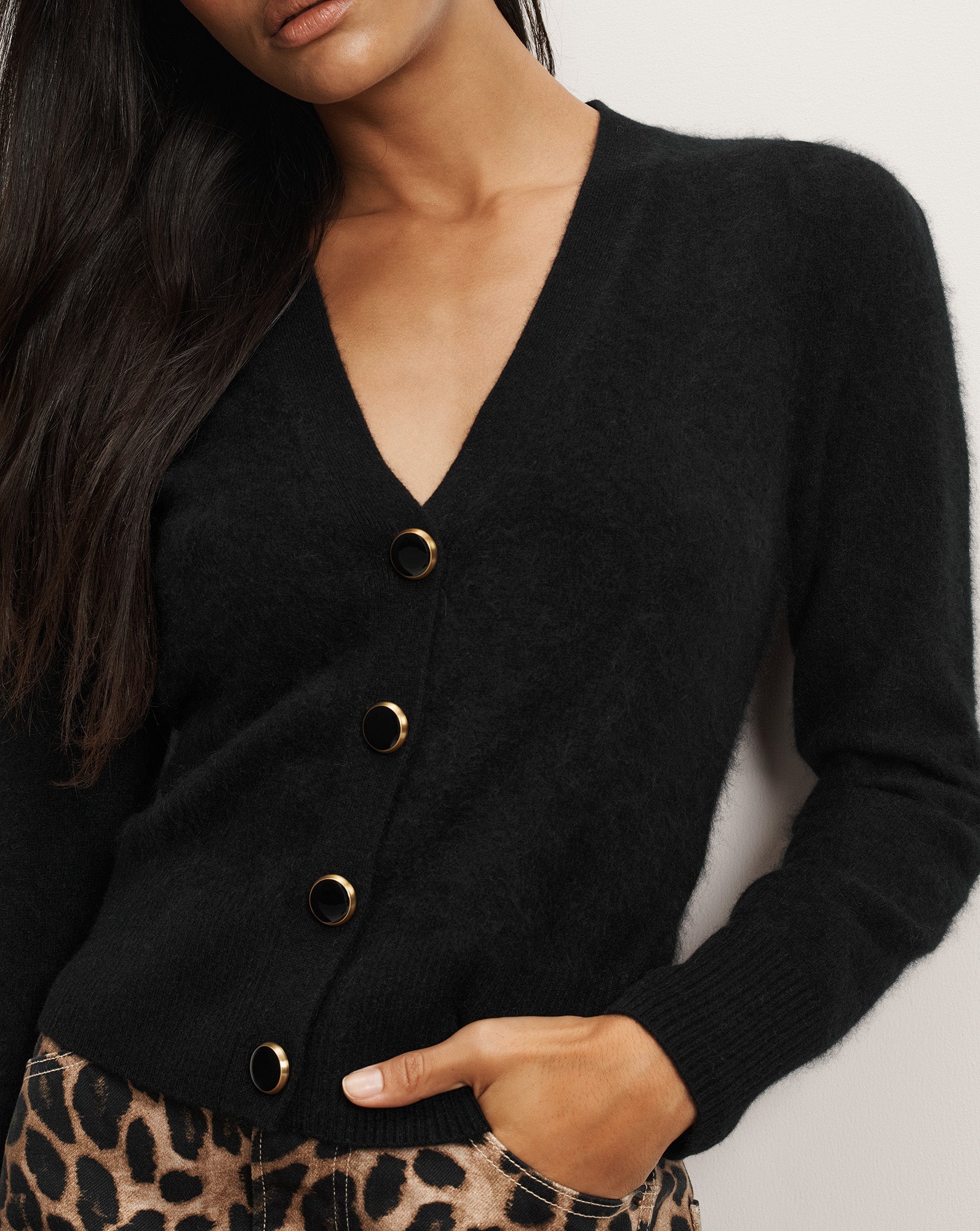 Solene Brushed Cashmere Cardigan