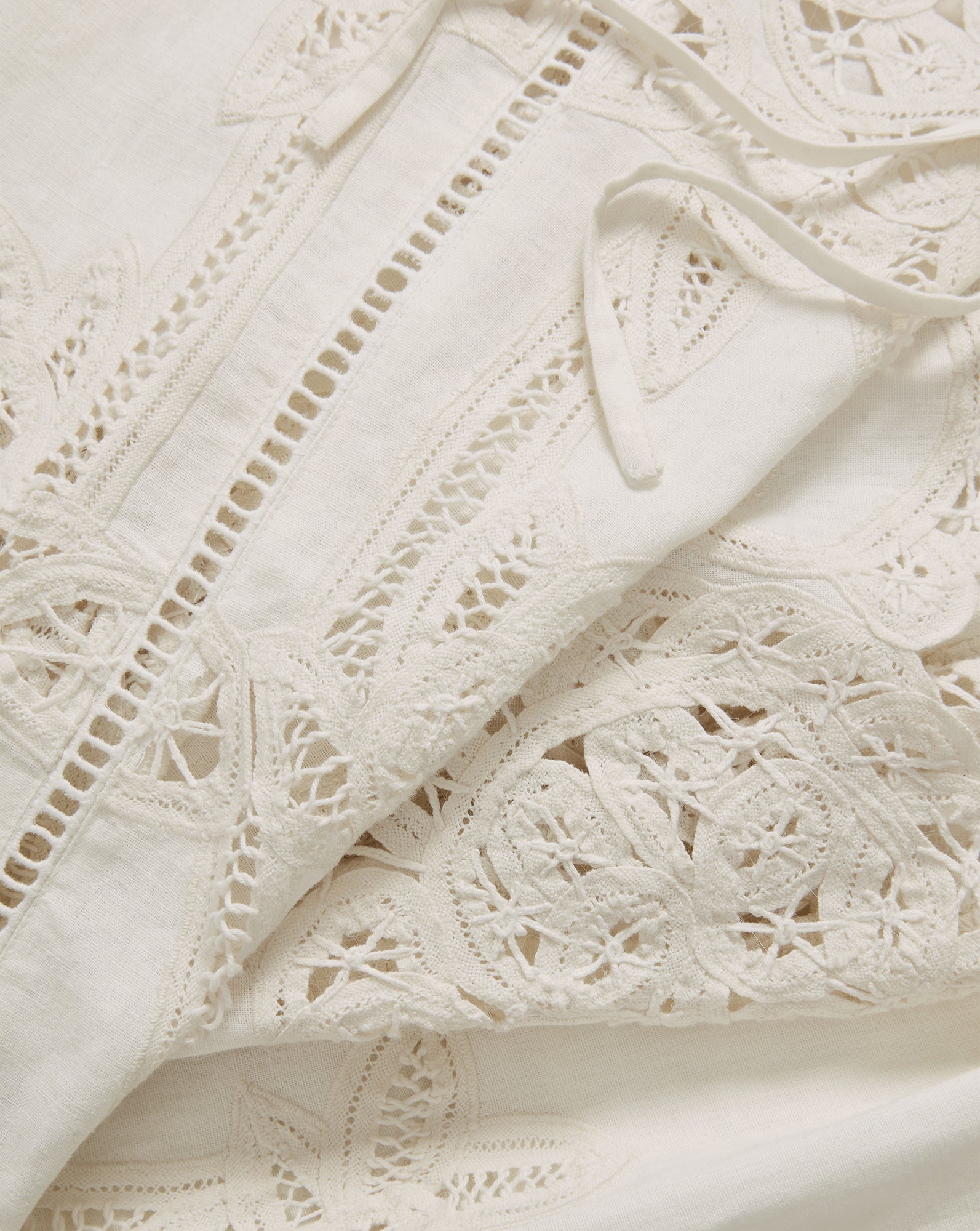 Daisy Wide-Leg Eyelet Pant