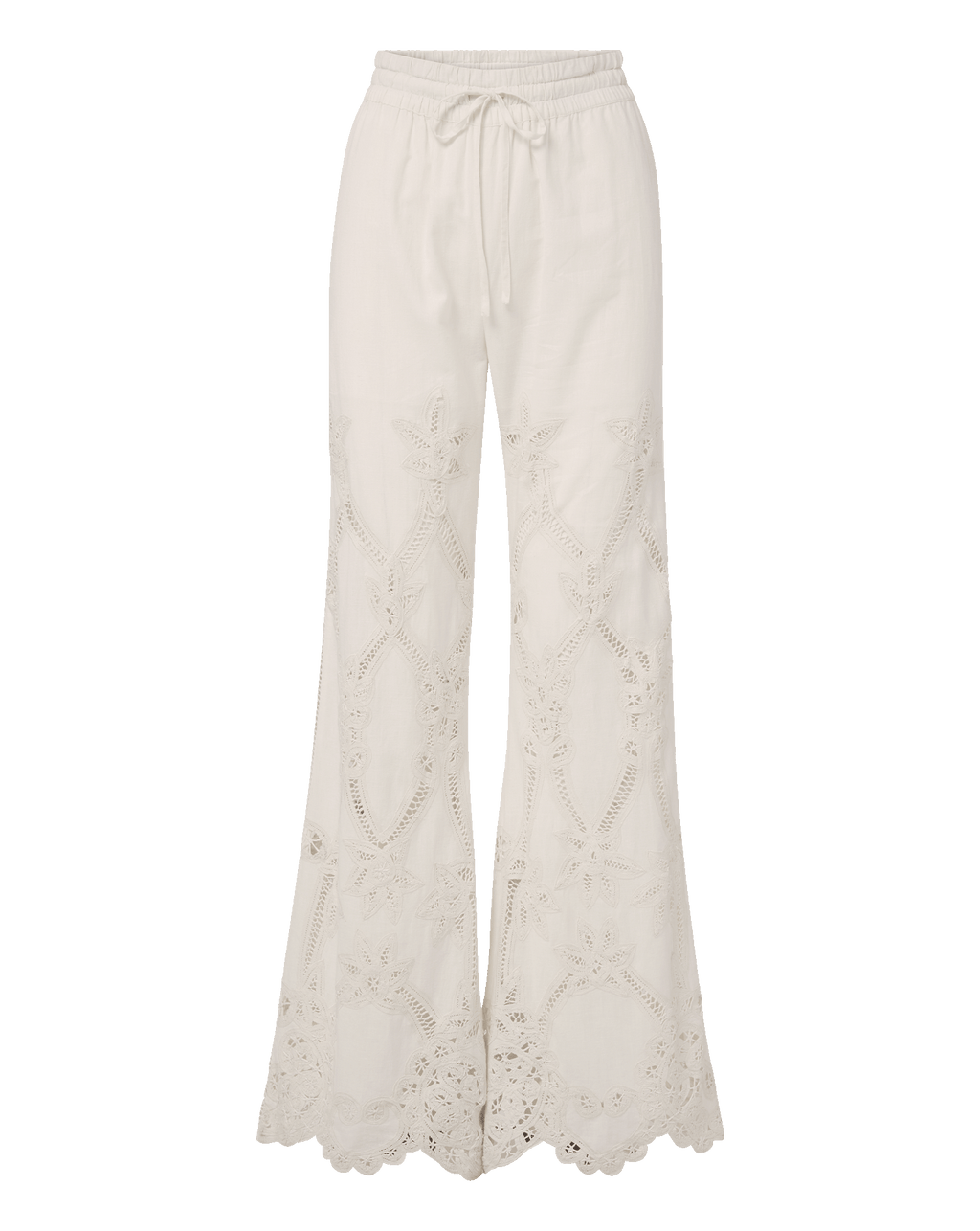 Daisy Wide-Leg Eyelet Pant
