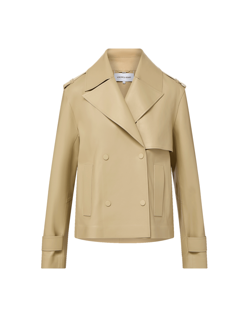 Heathcliff Cropped Leather Trench Coat