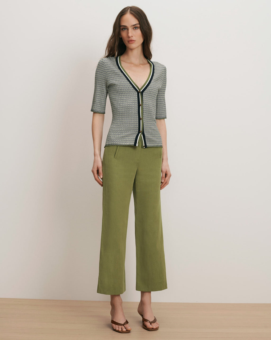 Calliope Knit Button-Front Top