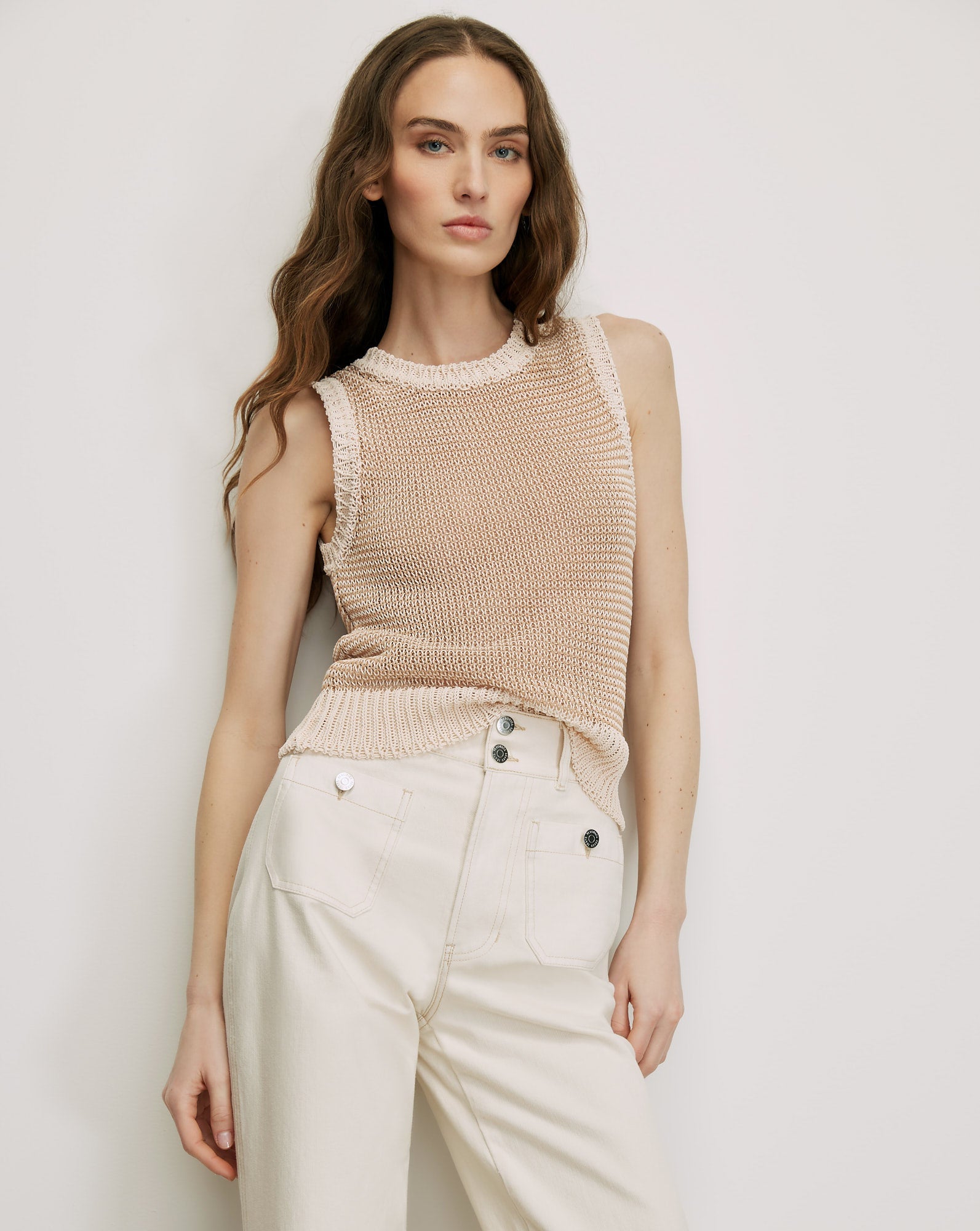 Jerrel Cropped Knit Tank Top