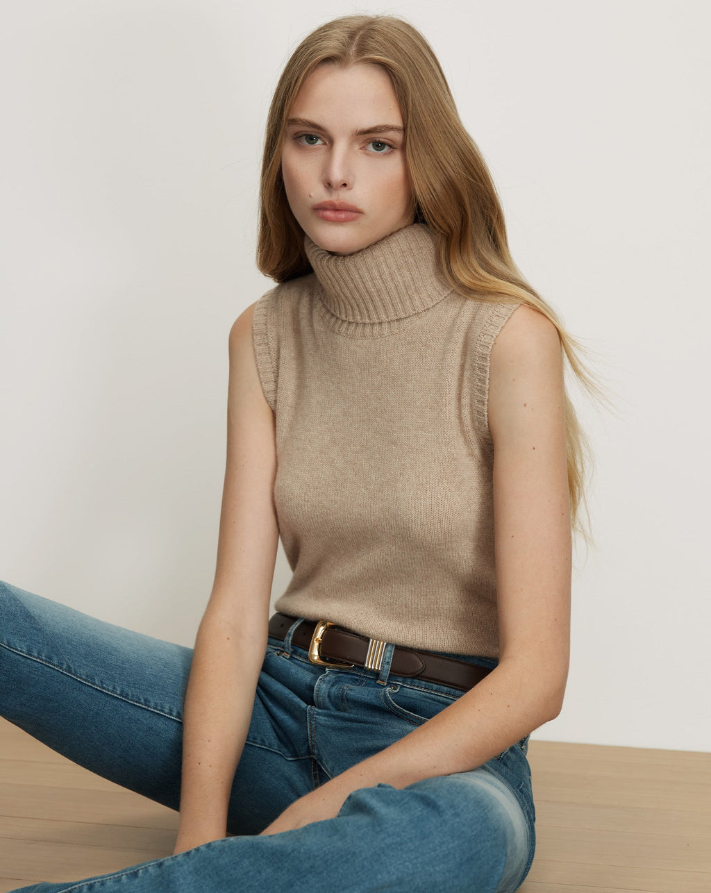 Mazzy Cashmere Sleeveless Sweater