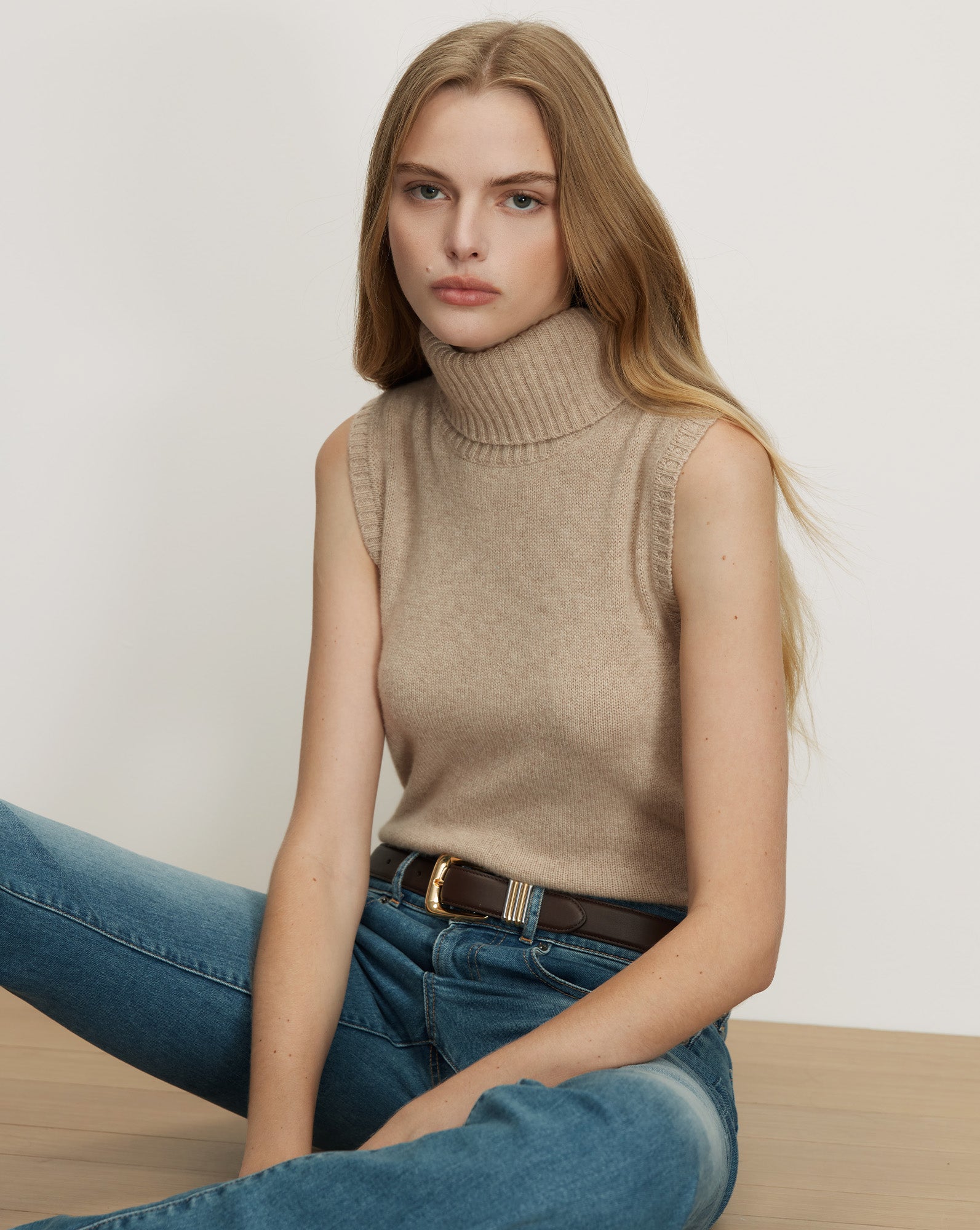 Mazzy Cashmere Sleeveless Sweater