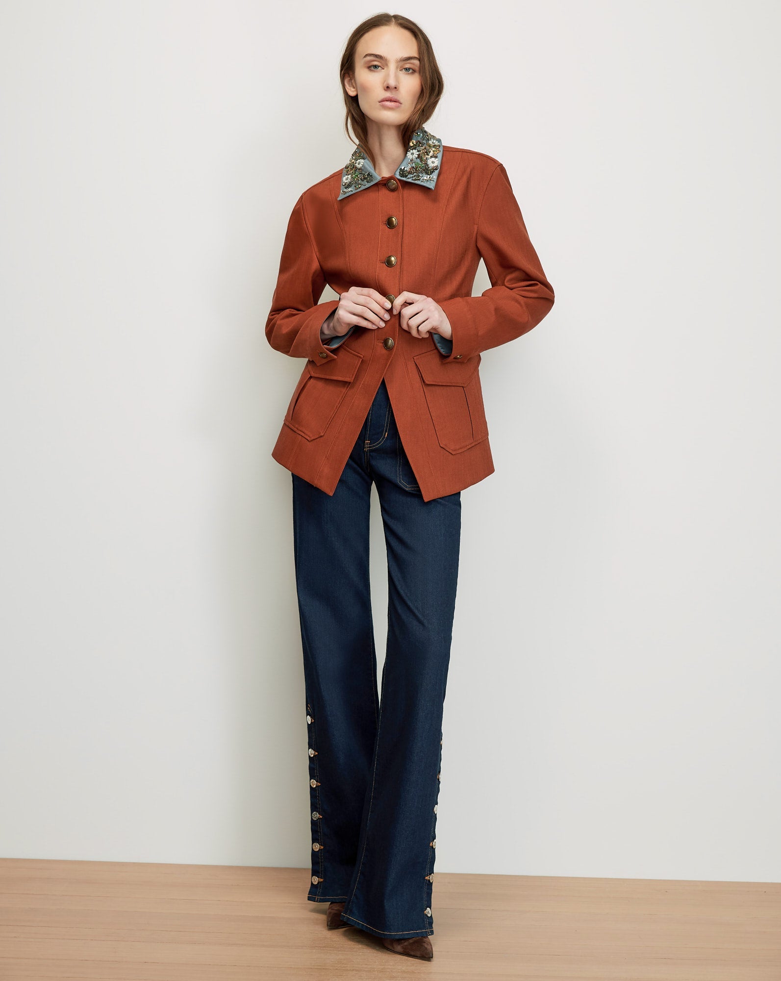 Laramie Removable-Collar Dickey Jacket