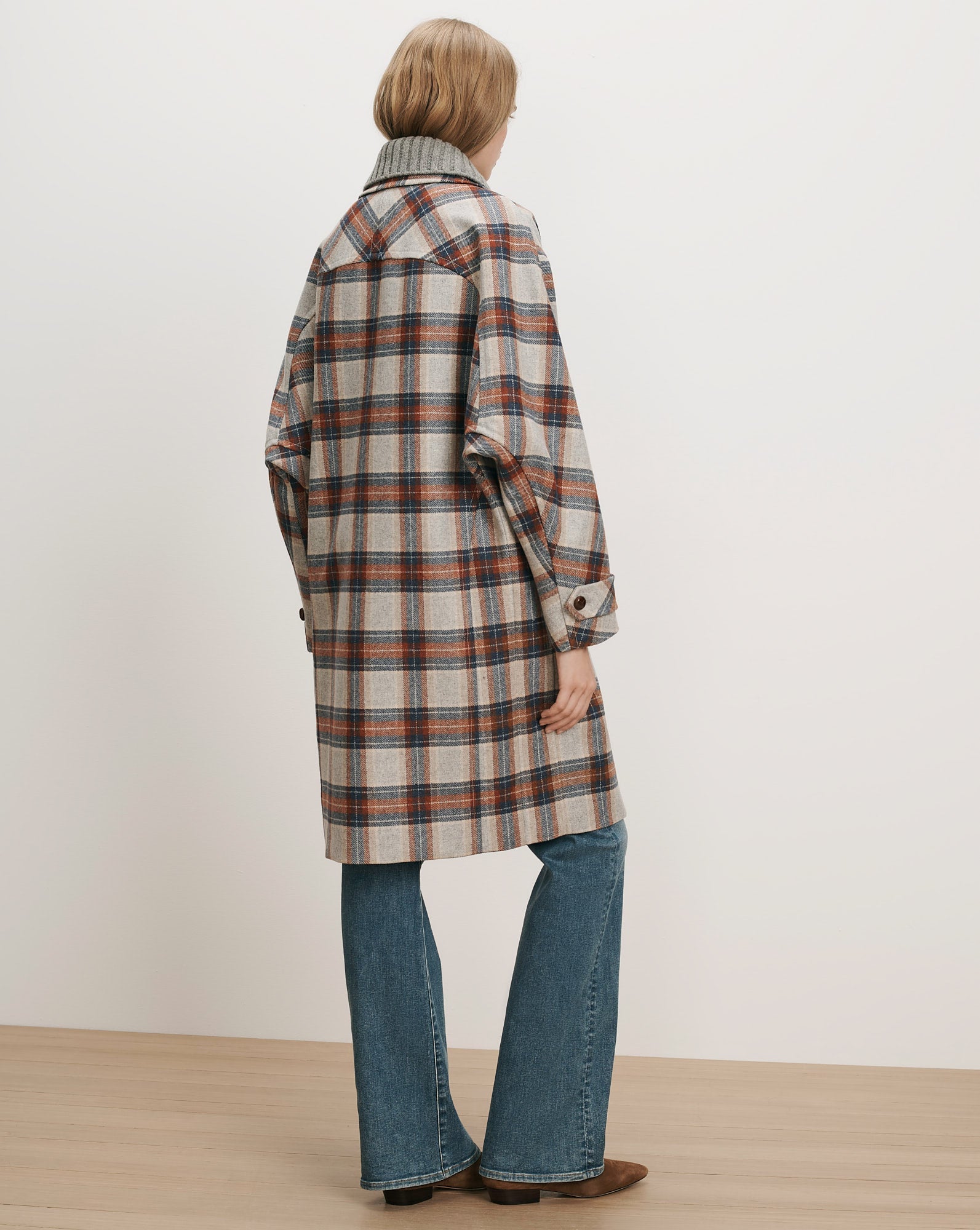 Laurent Removable-Collar Dickey Coat