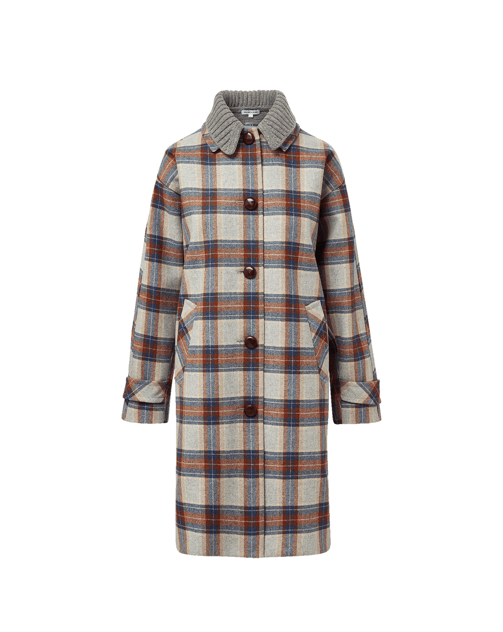 Laurent Removable-Collar Dickey Coat
