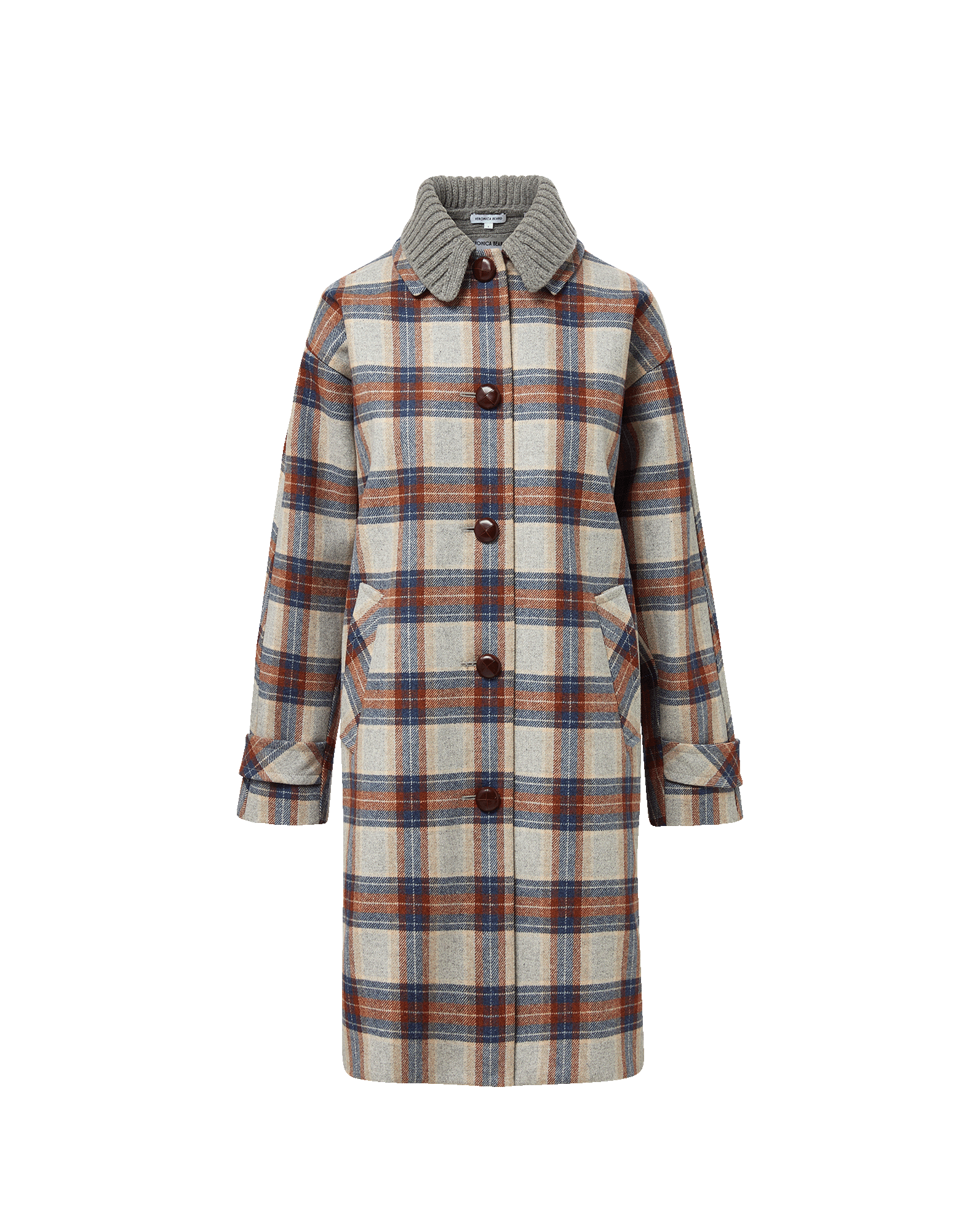 Laurent Removable-Collar Dickey Coat