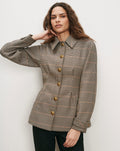 Severine Removable-Collar Tailored Jacket