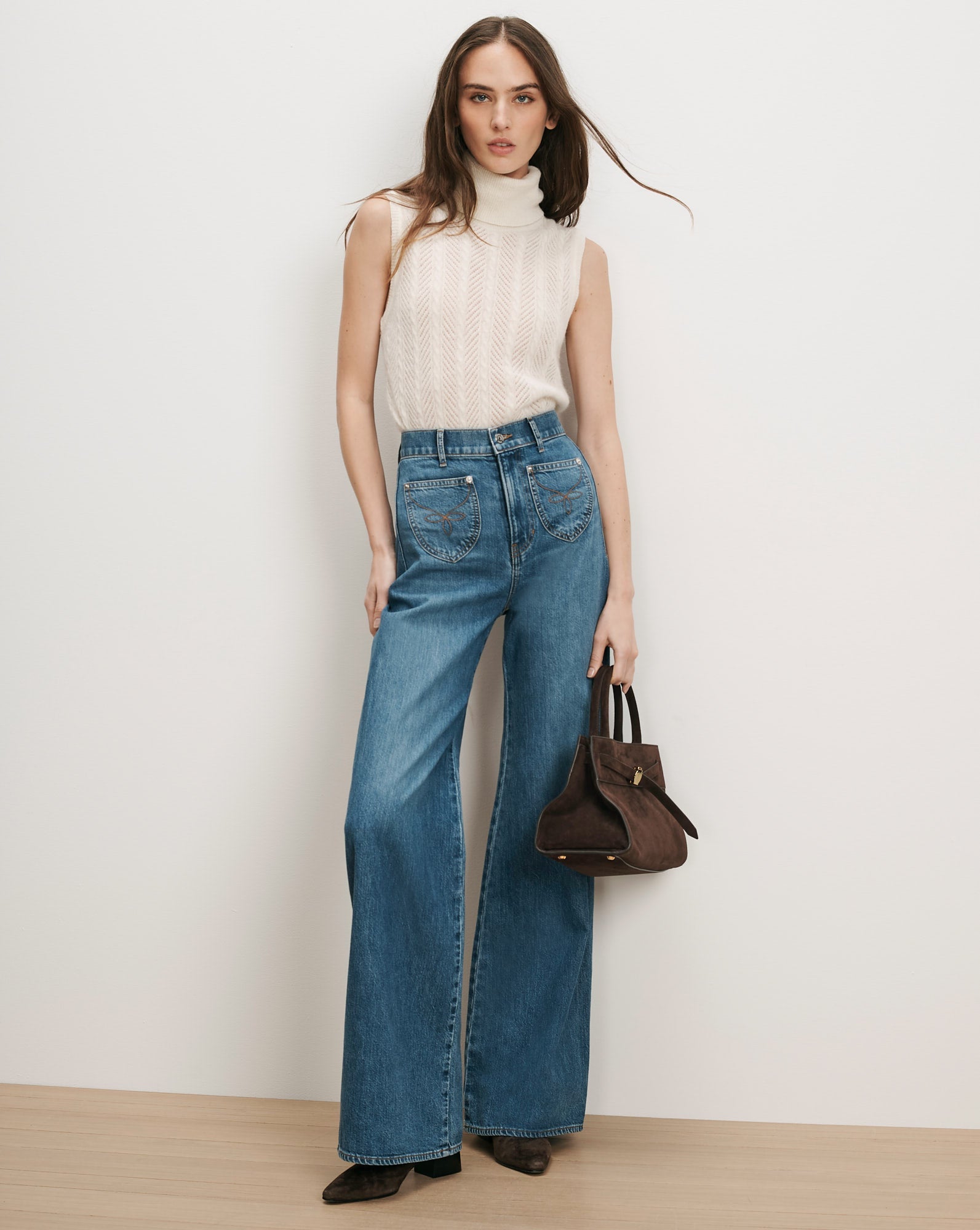 Mazzy Pointelle Sleeveless Sweater