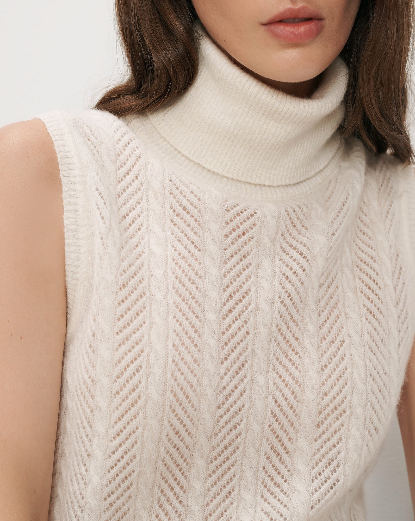 Mazzy Pointelle Sleeveless Sweater
