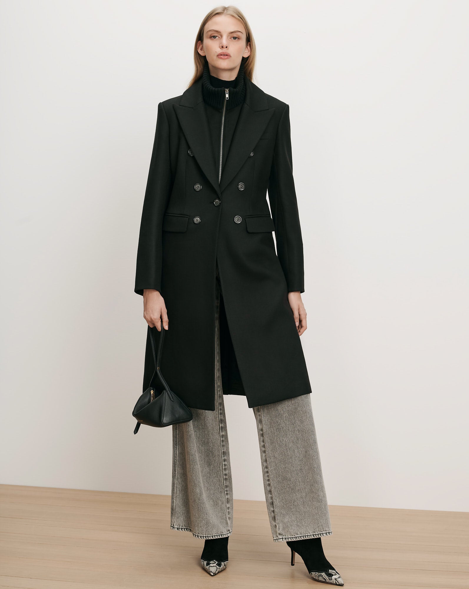 Stryder Double-Breasted Dickey Coat