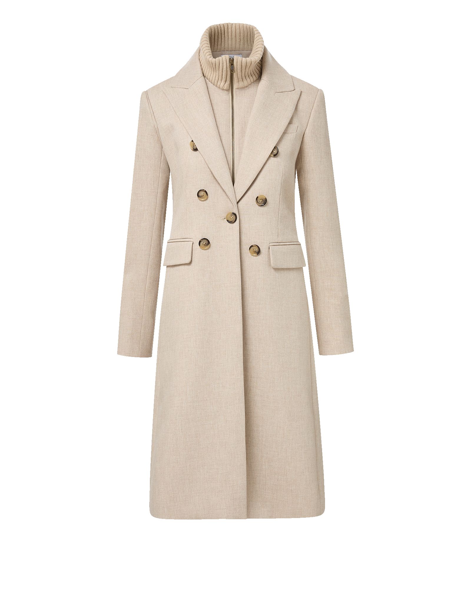 Stryder Double-Breasted Dickey Coat