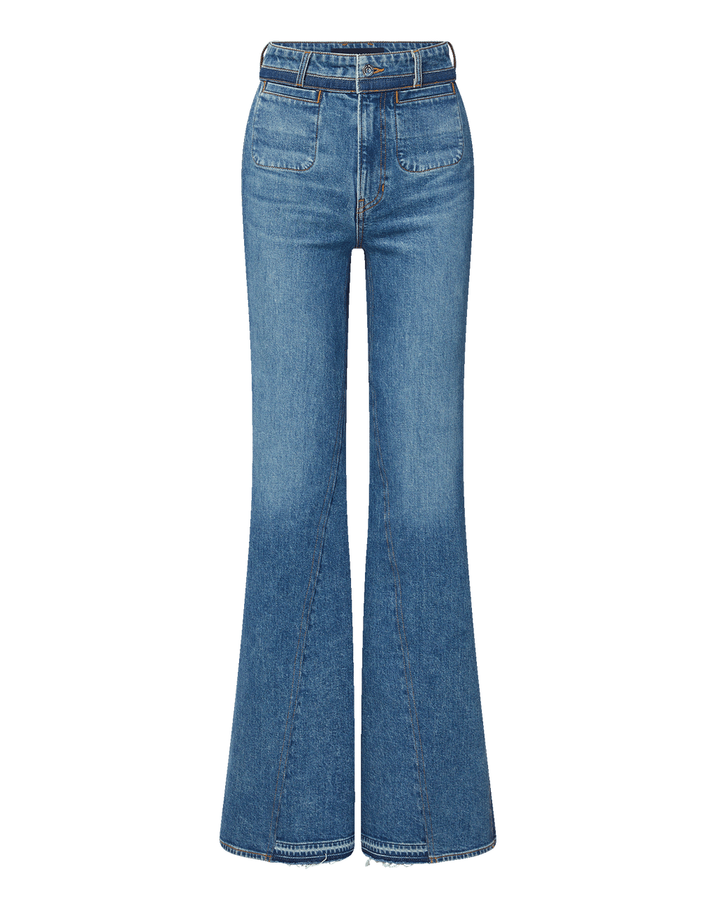 Crosbie Color-Block Slim Wide-Leg Jean