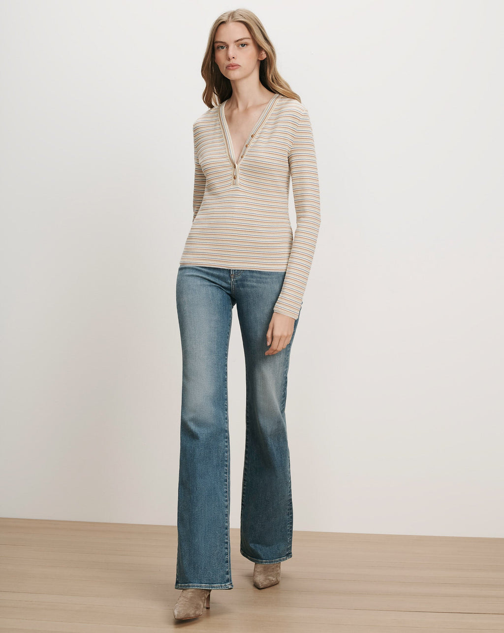 Faelan Striped Henley Shirt