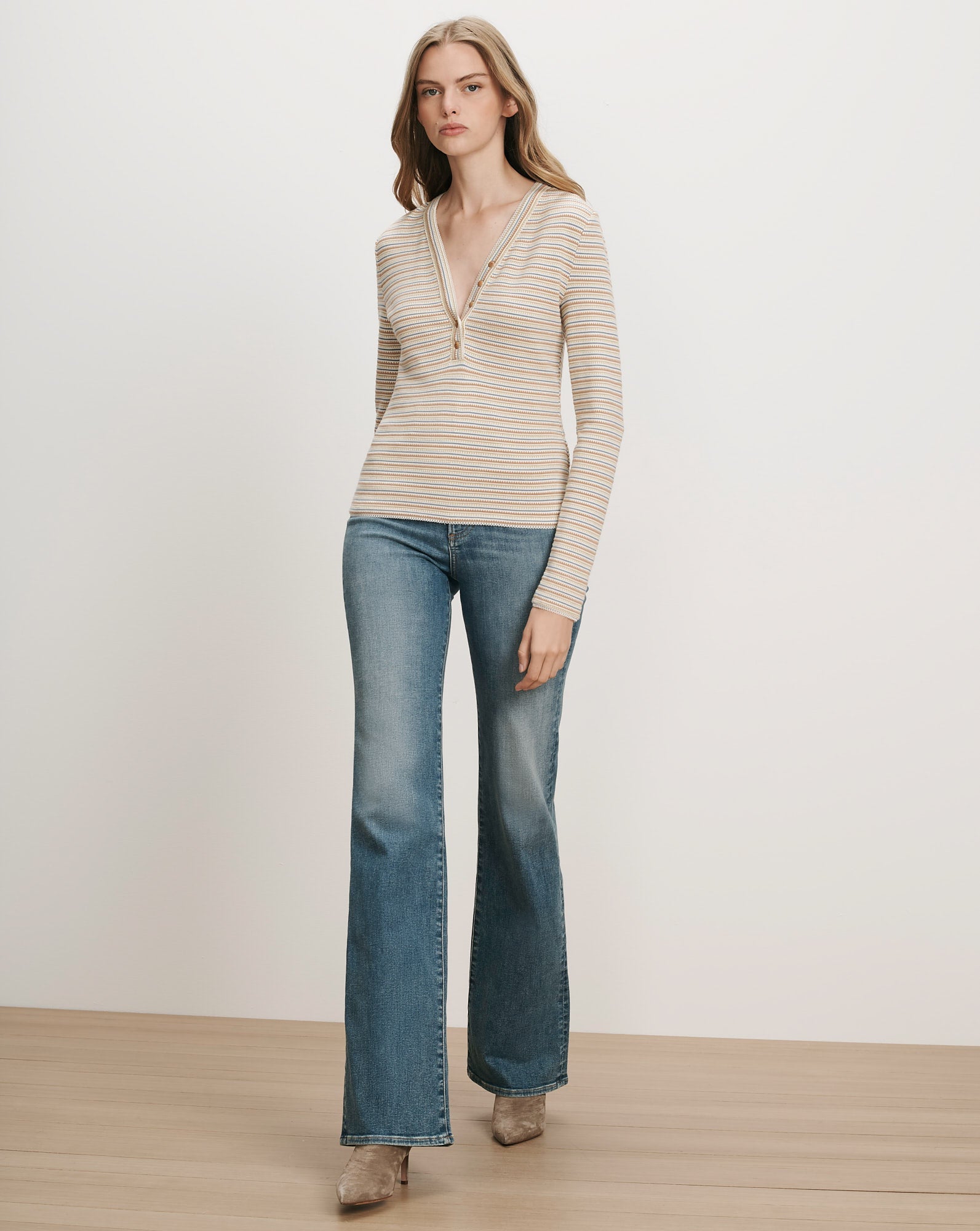 Faelan Striped Henley Shirt