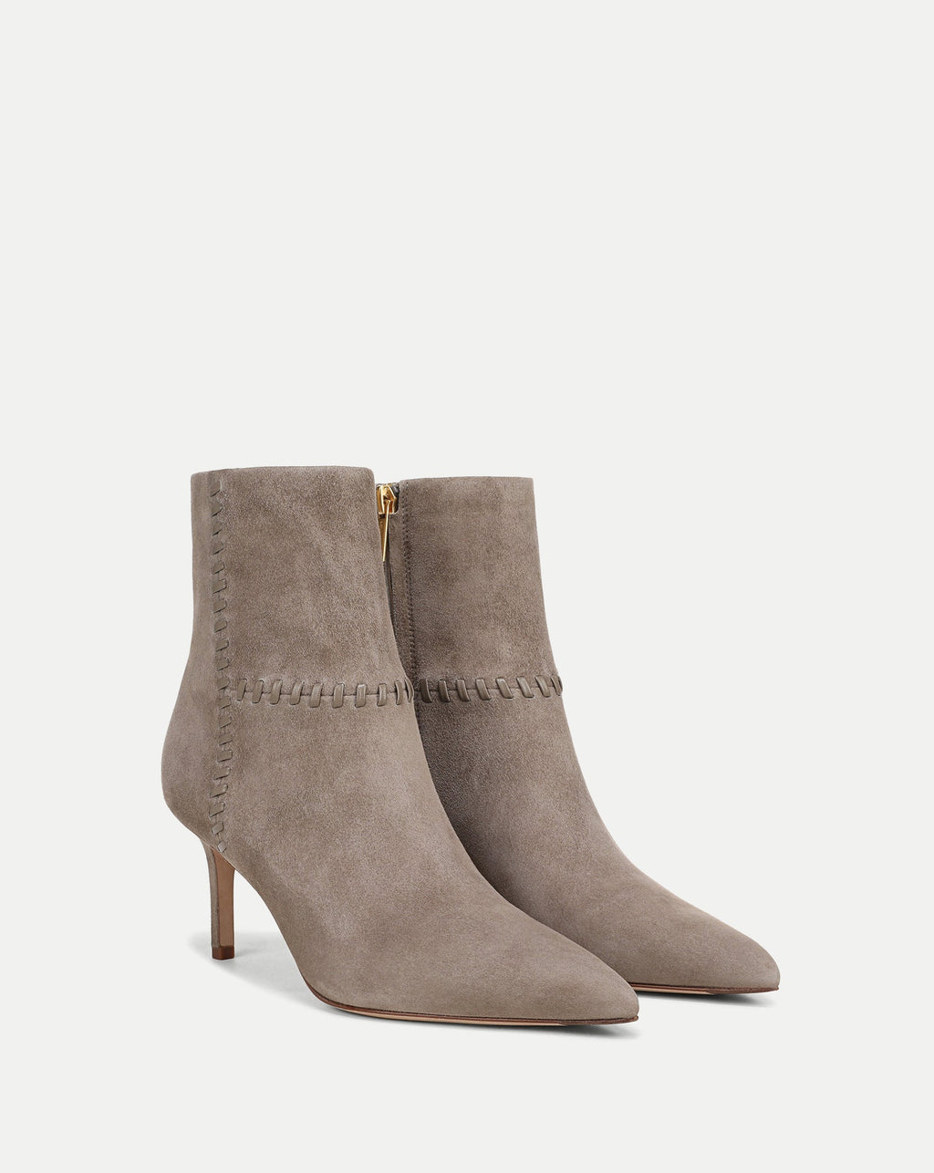 Lisa Whipstitch Mid-Heel Ankle Boot