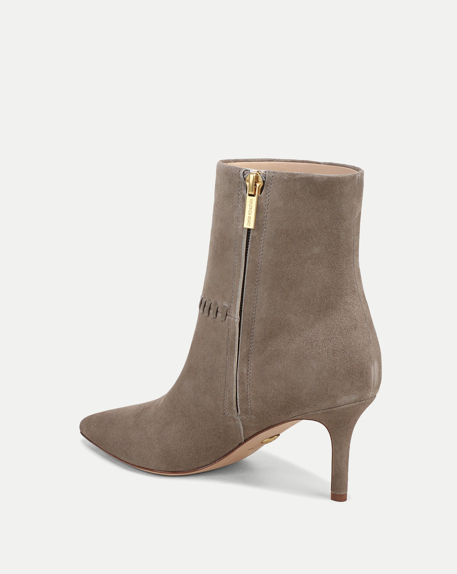 Lisa Whipstitch Mid-Heel Ankle Boot