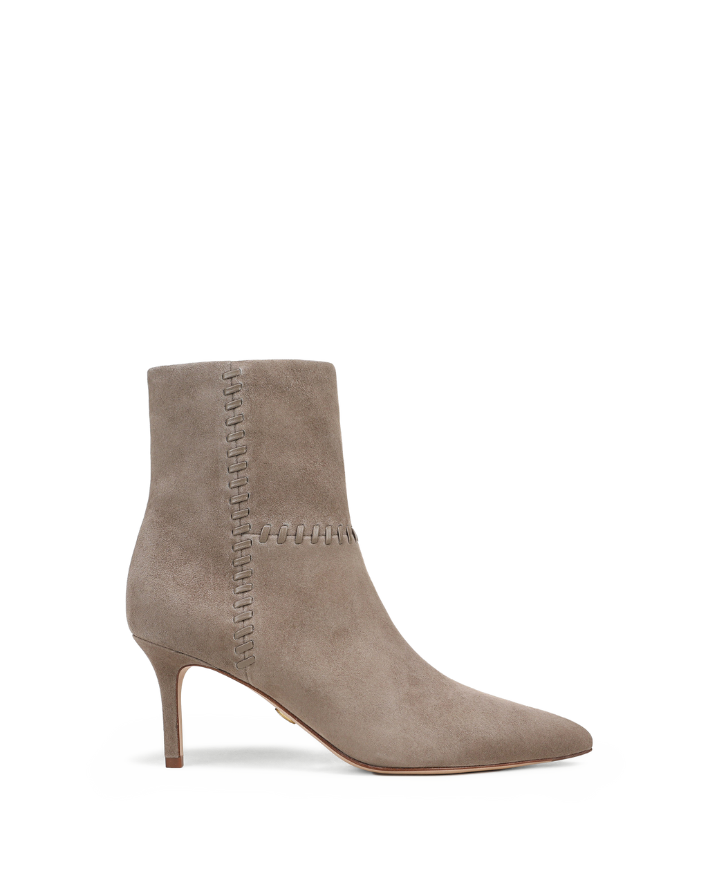 Lisa Whipstitch Mid-Heel Ankle Boot