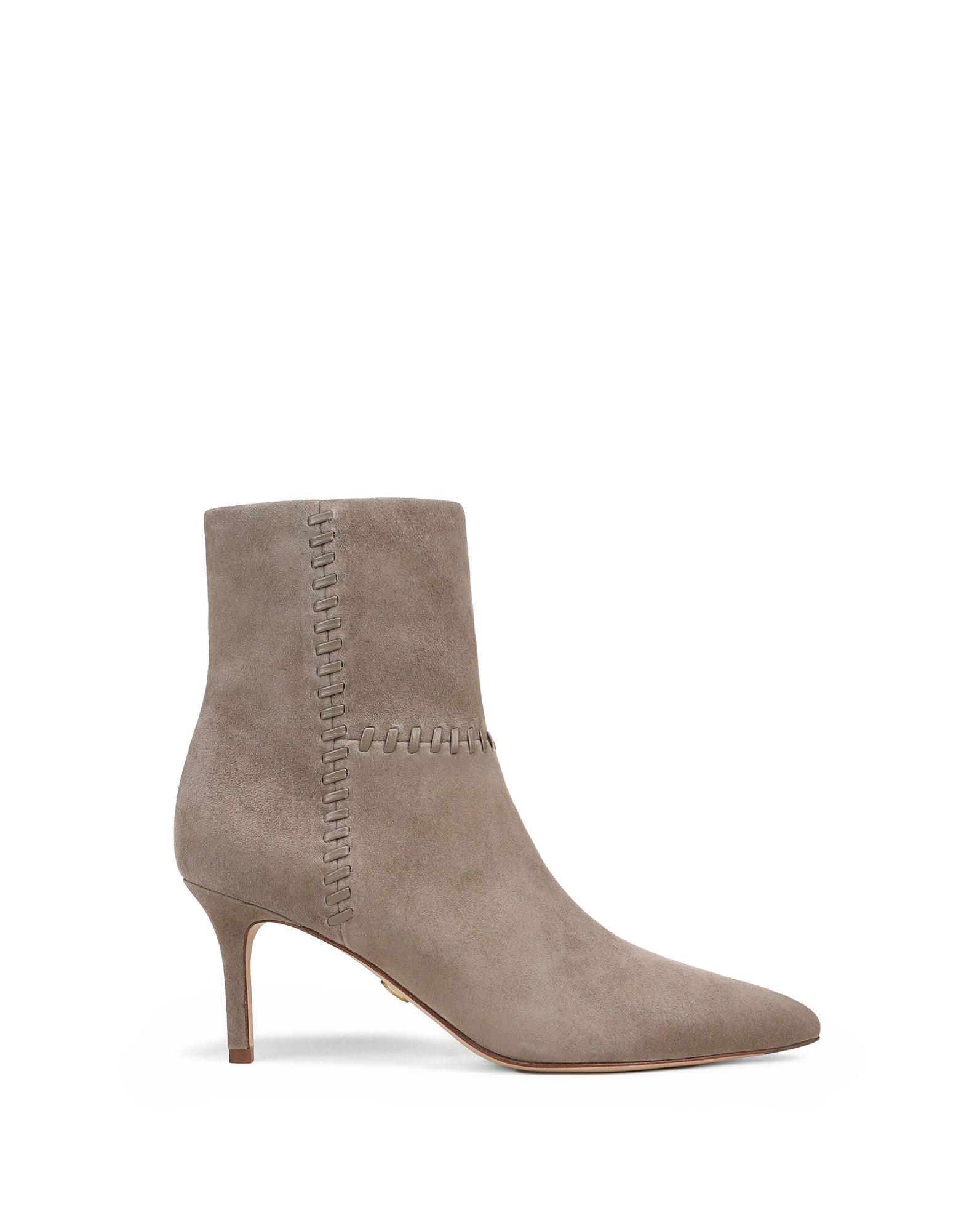 Lisa Whipstitch Mid-Heel Ankle Boot