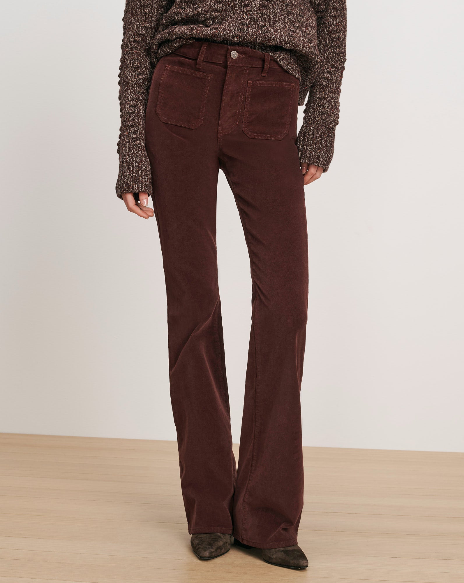 Beverly Corduroy Skinny-Flare Pant