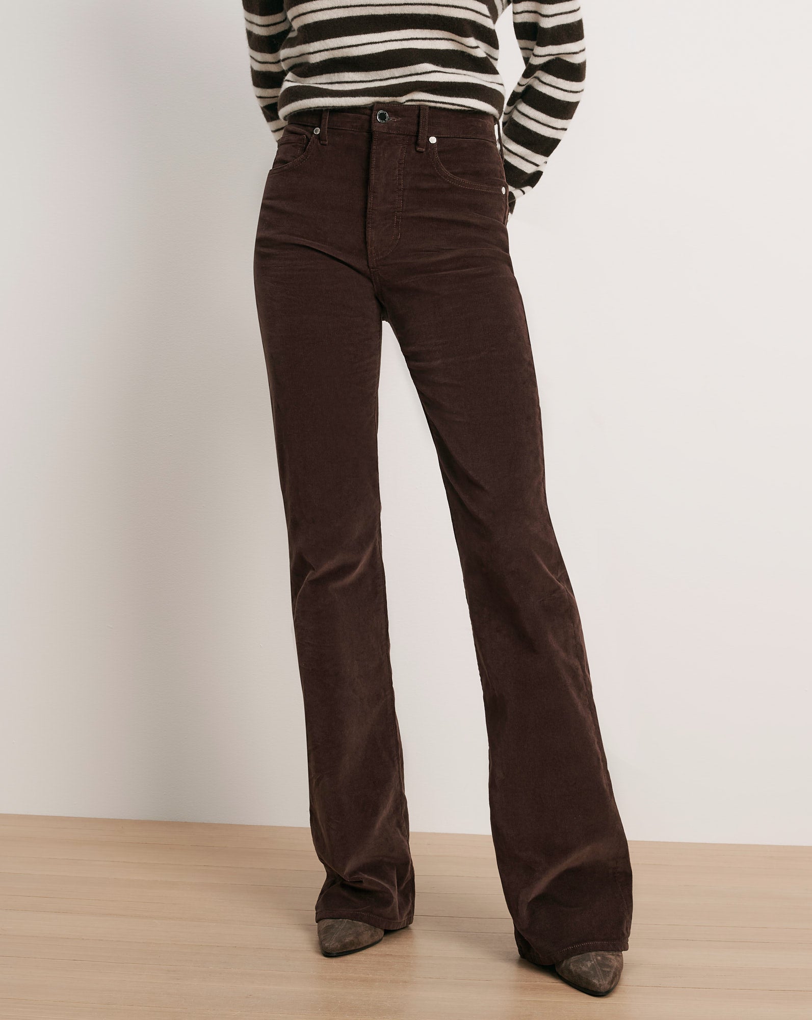 Crosbie Corduroy Slim Wide-Leg Pant