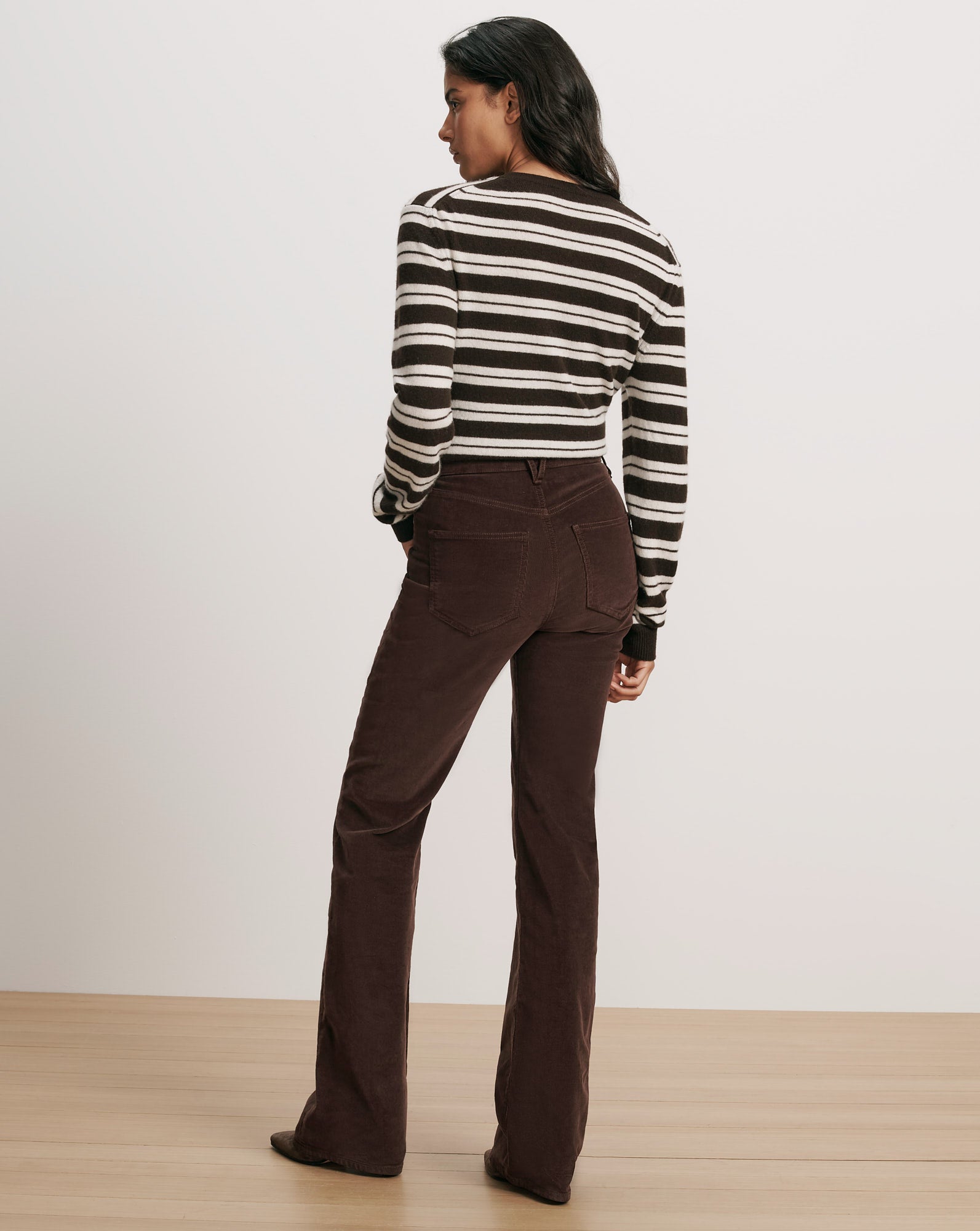 Crosbie Corduroy Slim Wide-Leg Pant