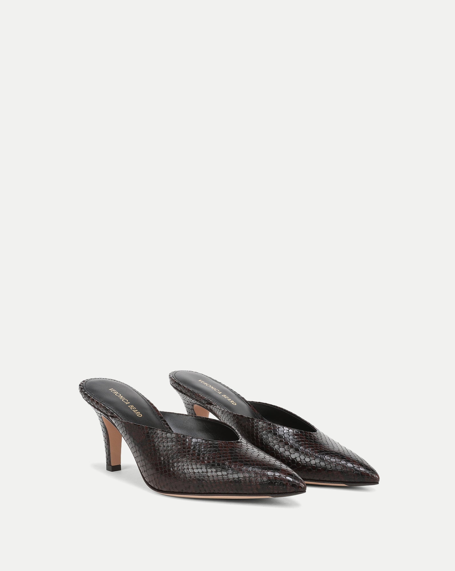 Rochelle Snake-Embossed Mule