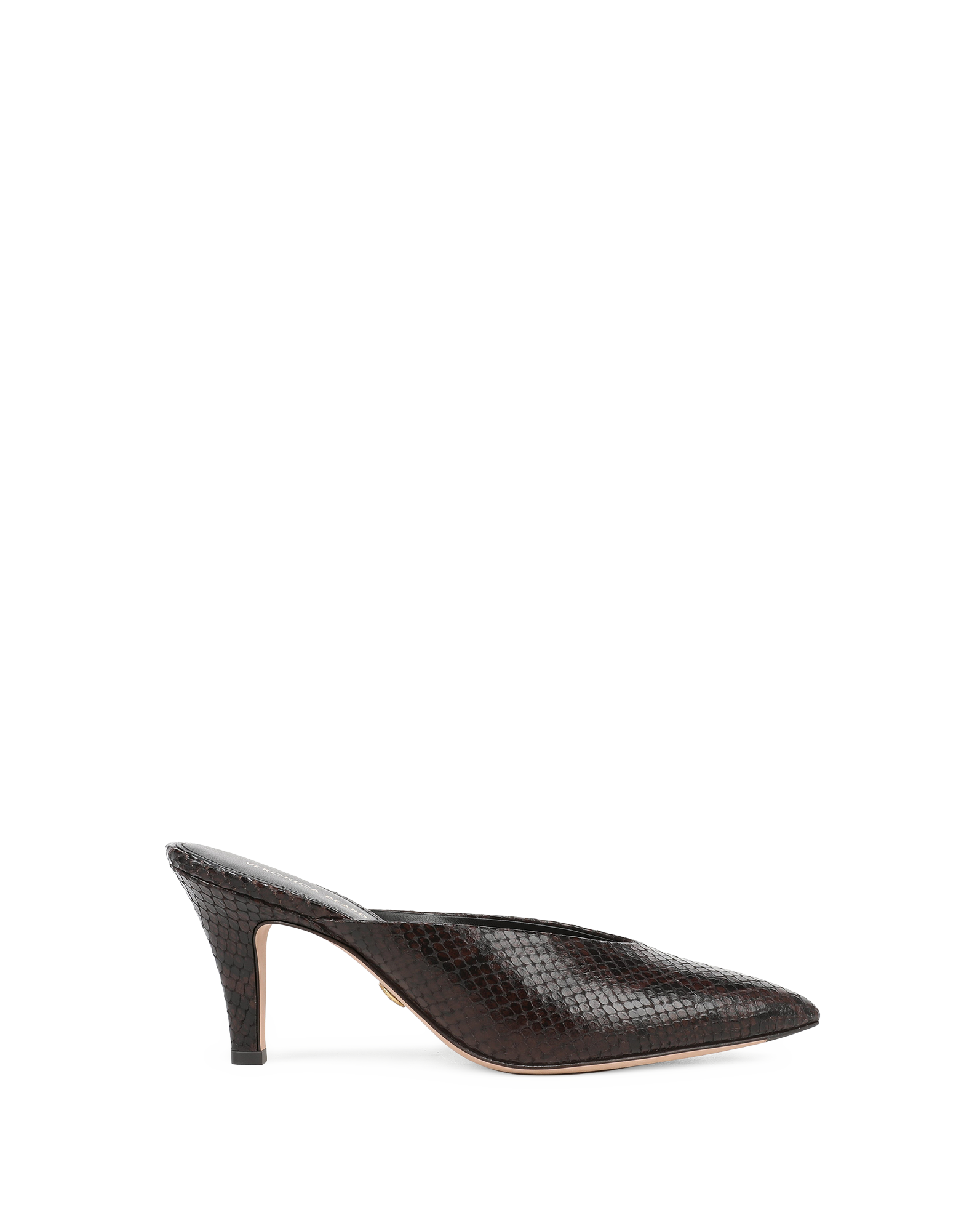 Rochelle Snake-Embossed Mule