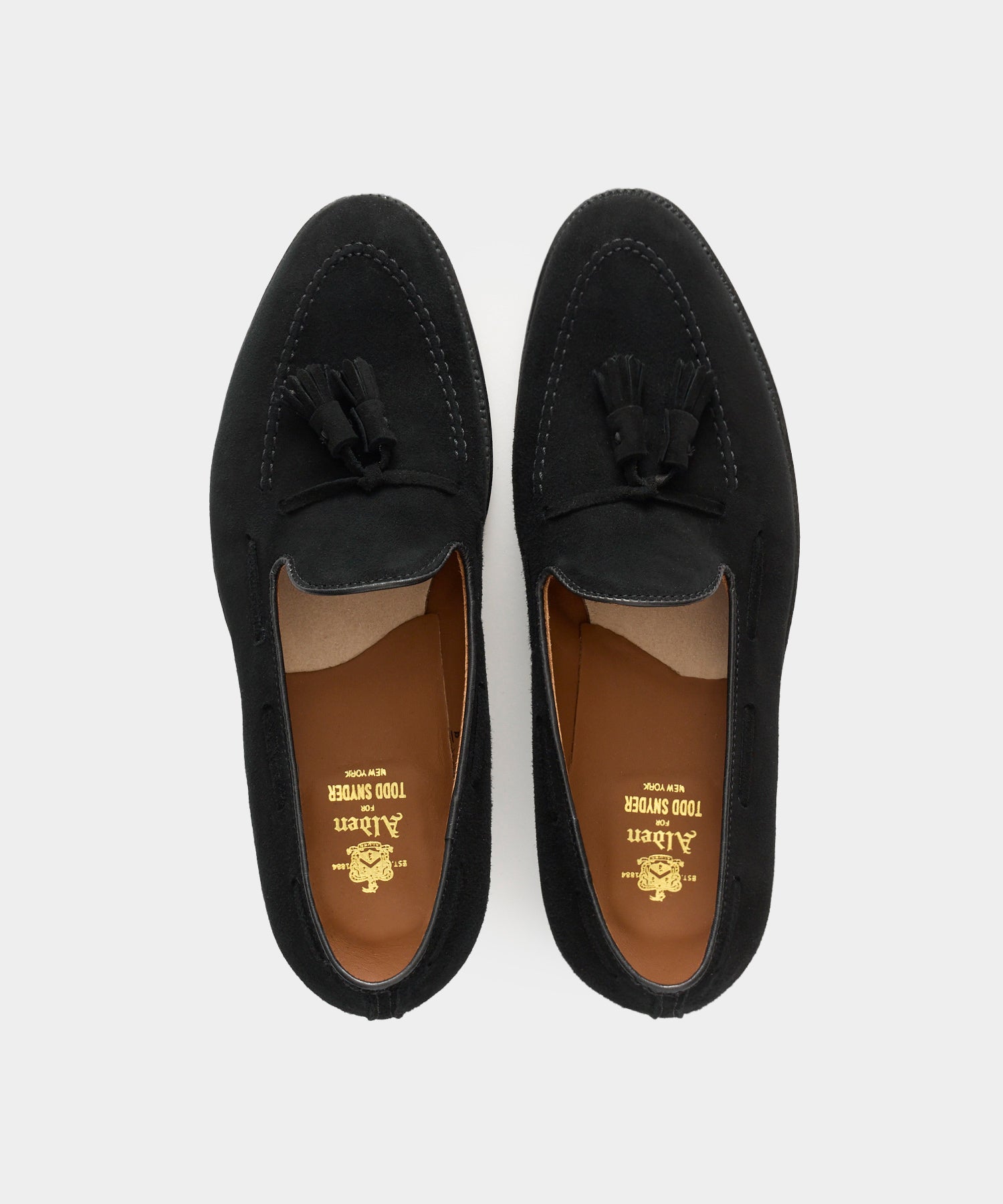 Todd Snyder x Alden Suede Blackout Tassel Loafer