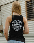 Women's White Nuevo Corpo Flowy Tank - Black