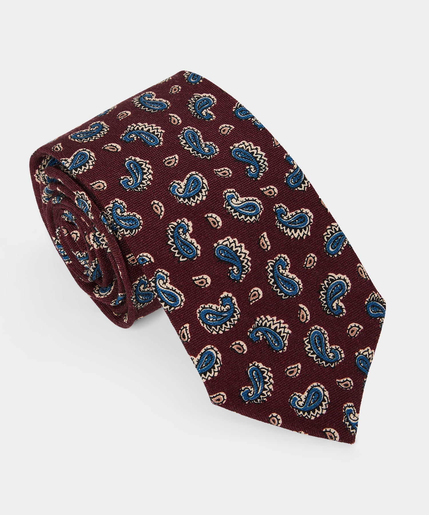 Italian Wool-Silk Paisley Tie