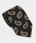 Italian Silk Dark Paisley Tie