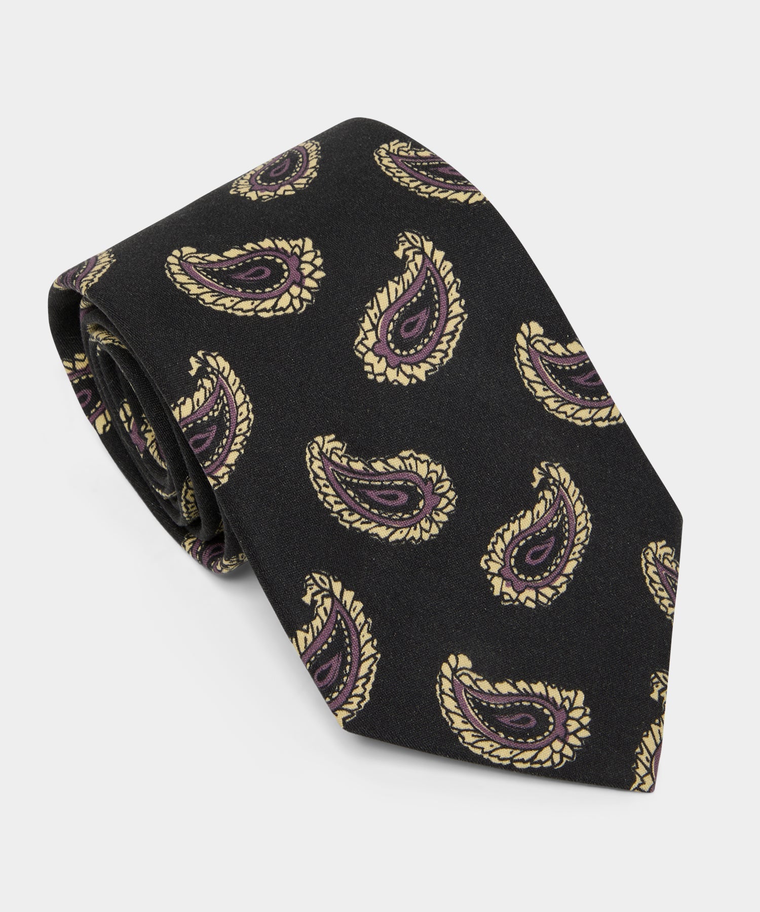 Italian Silk Dark Paisley Tie