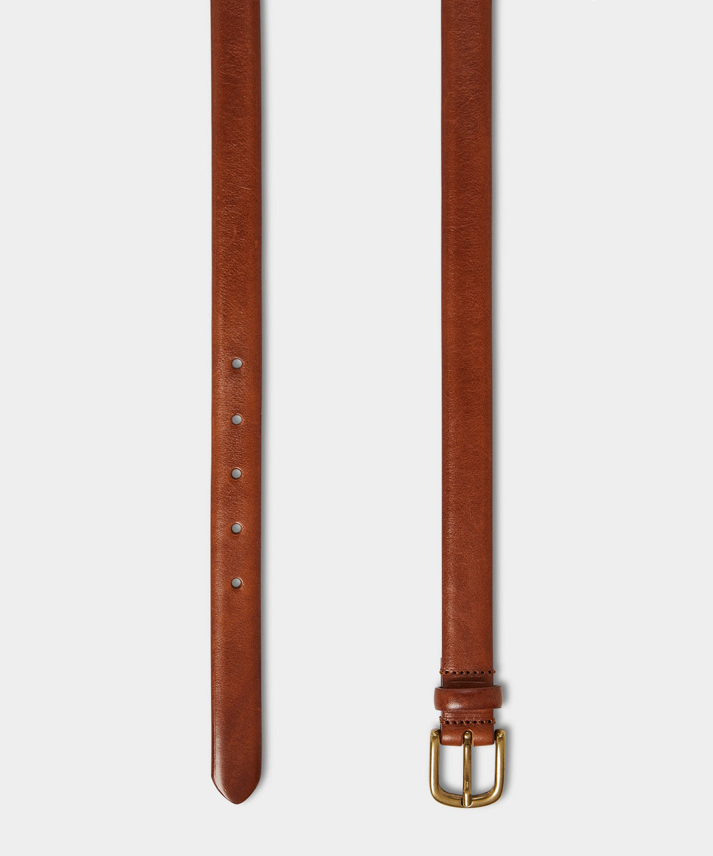 Italian Beveled Edge Leather Belt