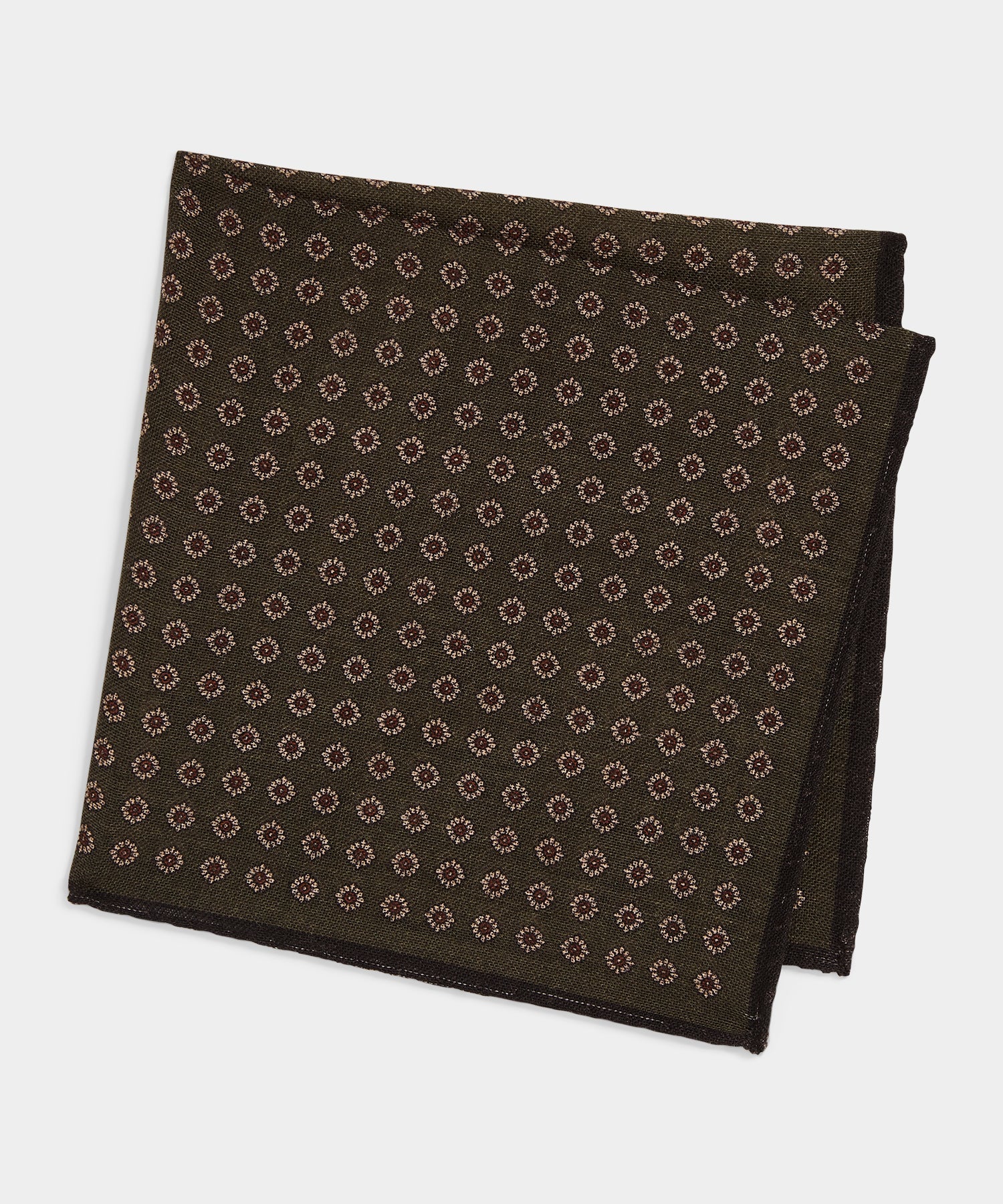 Italian Wool Floral Pocket Square