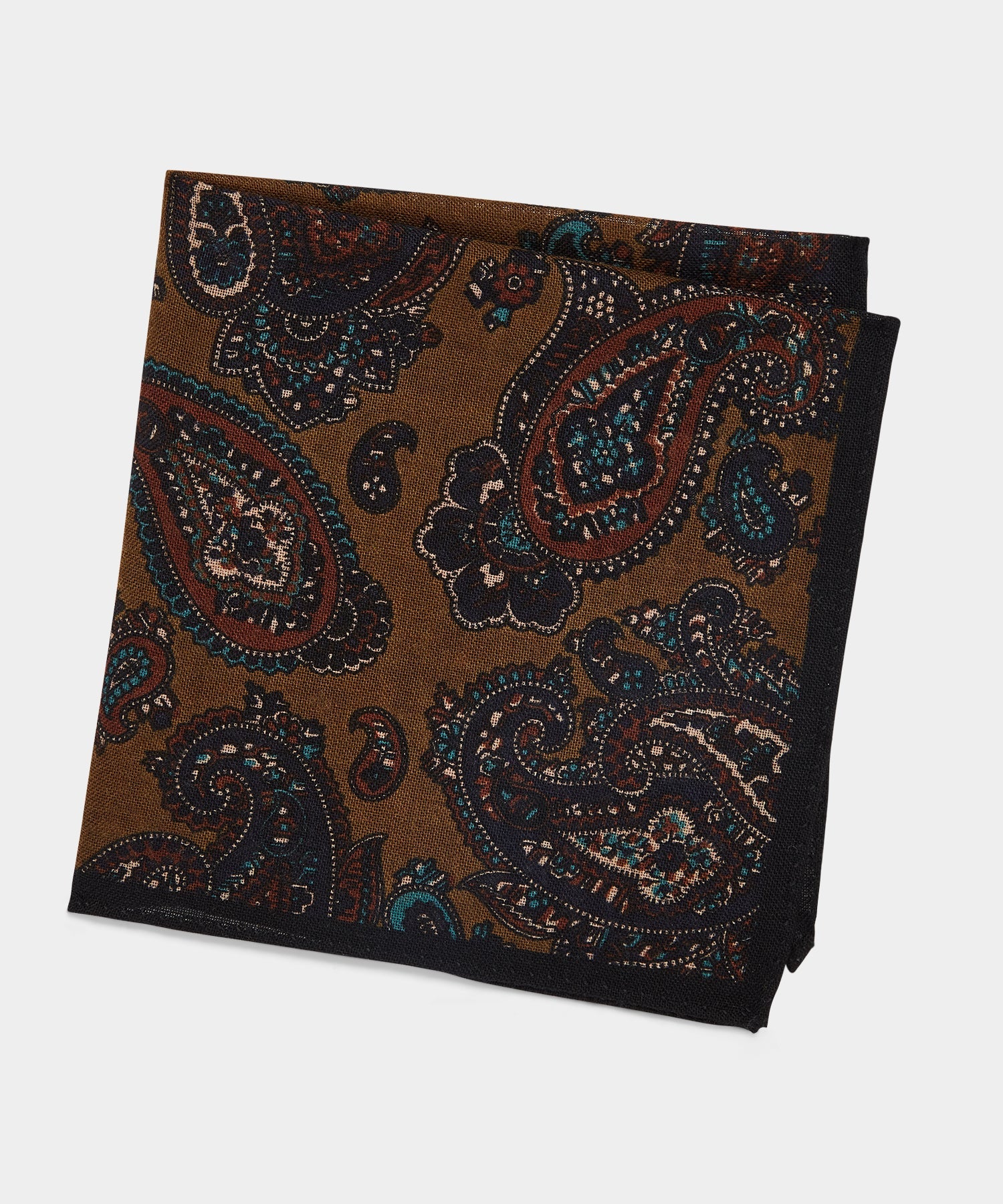 Italian Wool Paisley Pocket Square