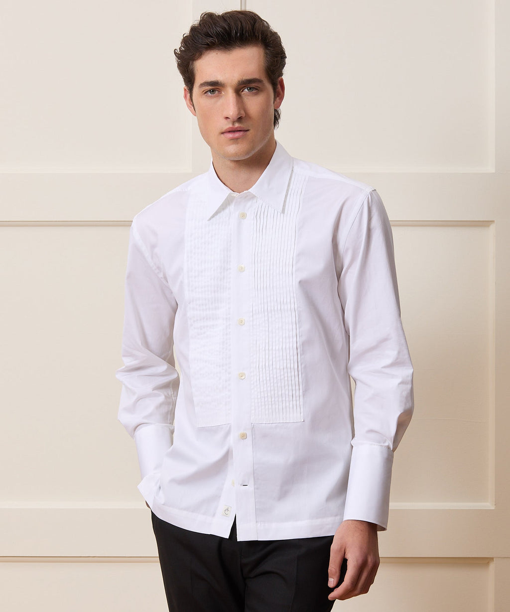 Armando Cabral Pleat Bib Tuxedo Shirt