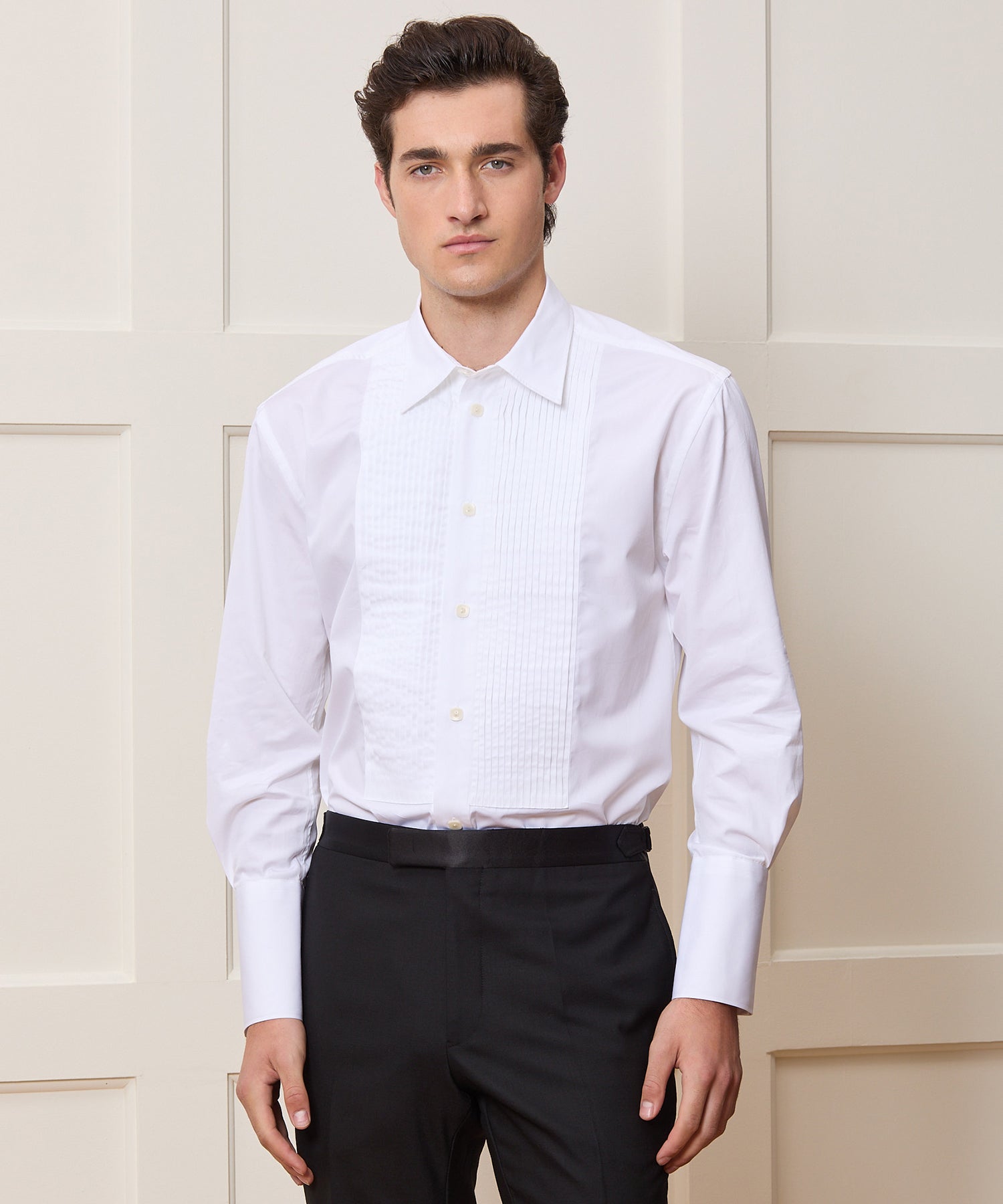 Armando Cabral Pleat Bib Tuxedo Shirt