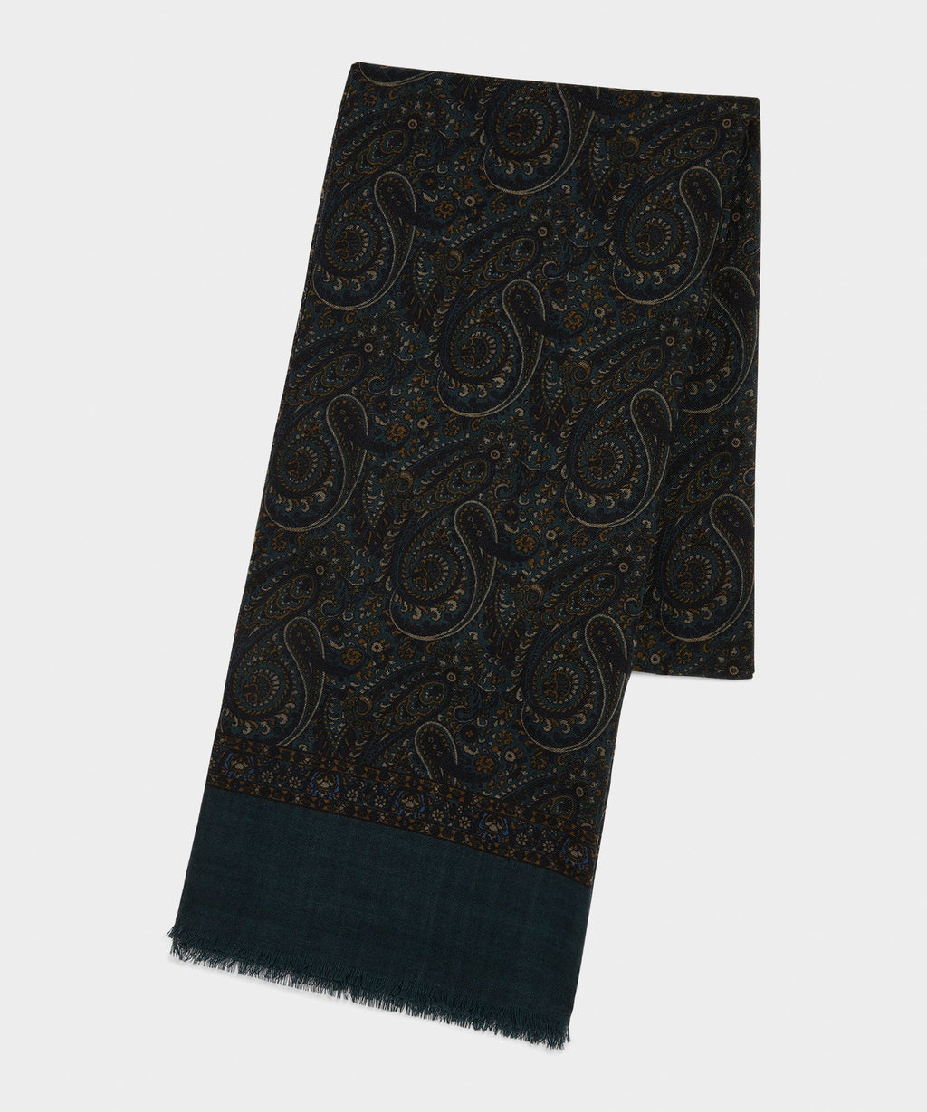 Italian Wool Paisley Scarf