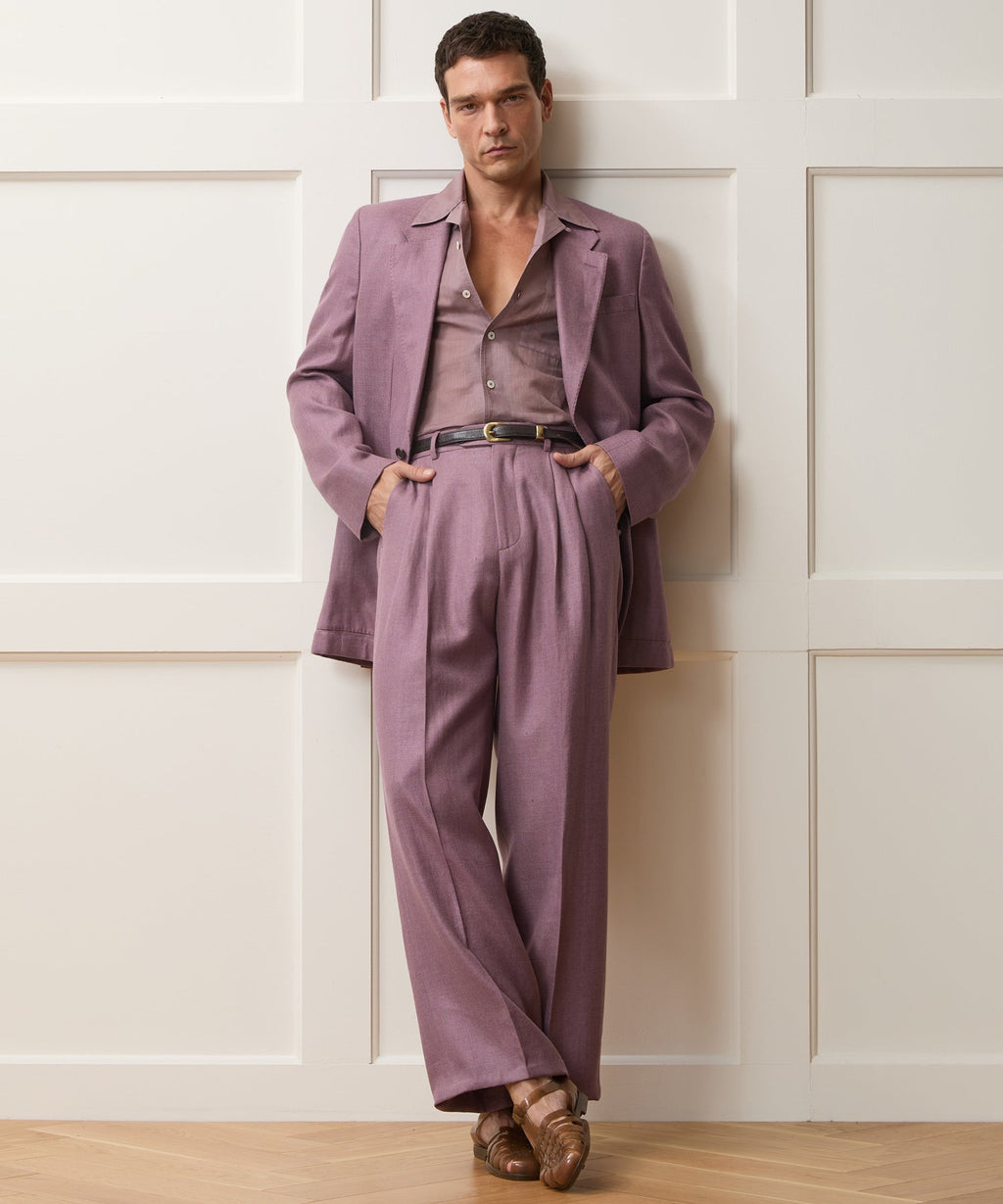 Italian Linen-Wool Single-Breasted Wythe Jacket
