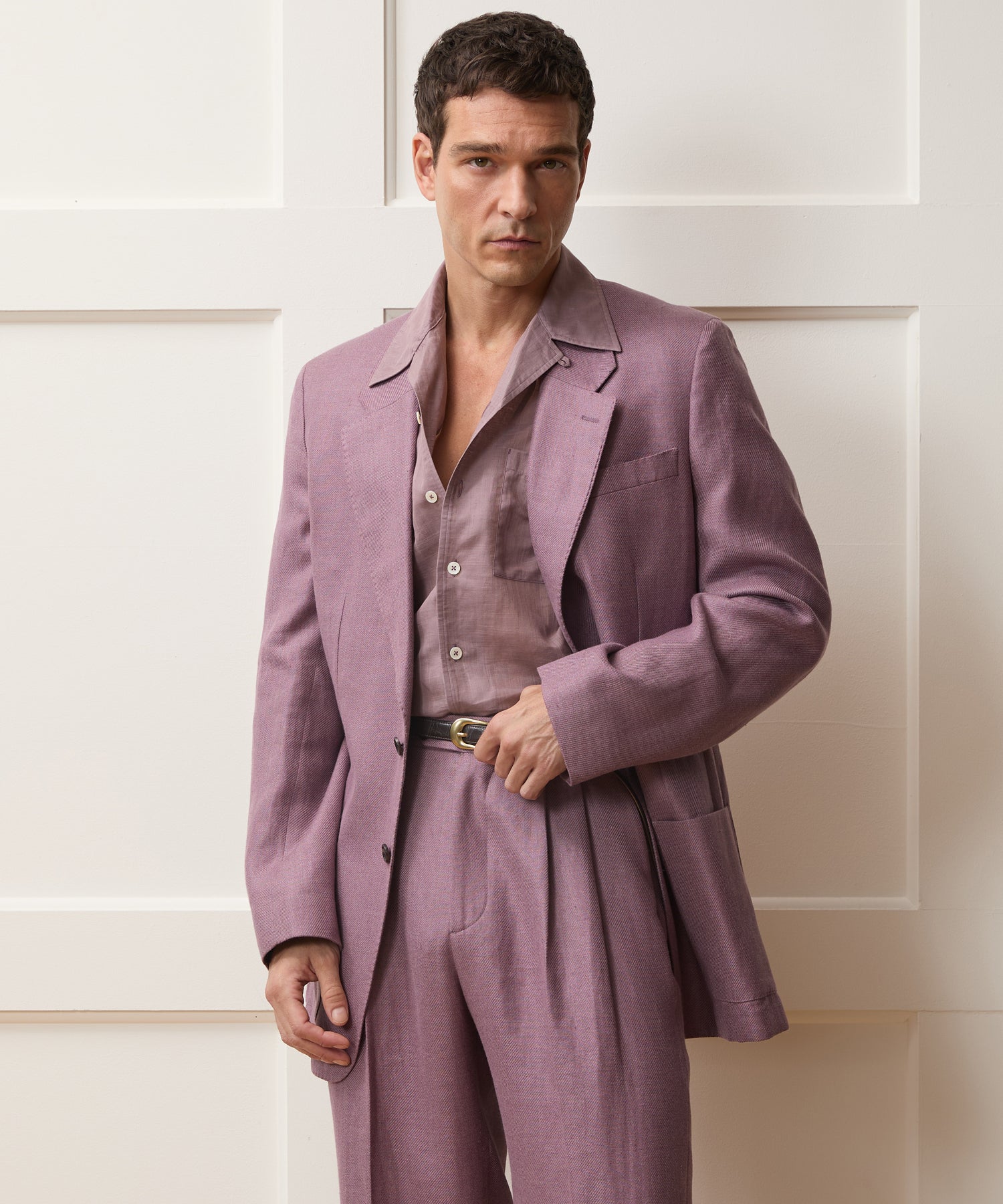 Italian Linen-Wool Single-Breasted Wythe Jacket