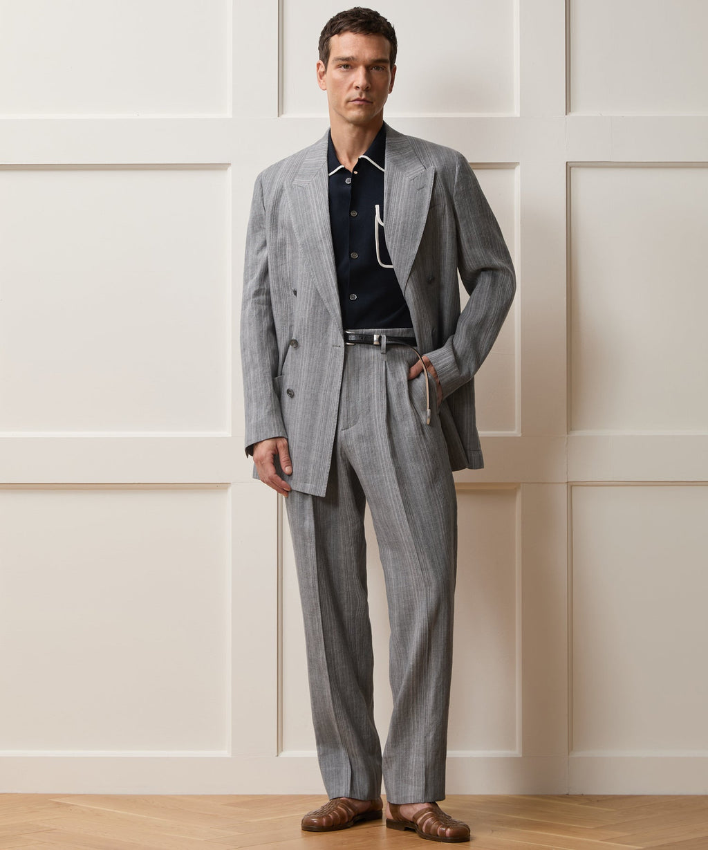 Italian Linen Multi-Stripe Wythe Suit
