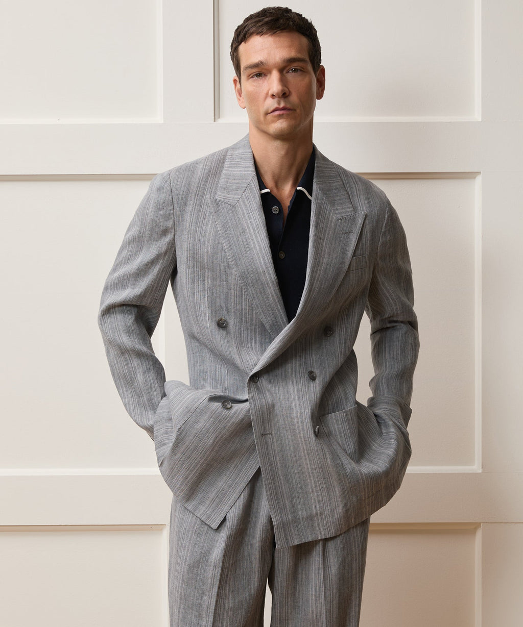 Italian Linen Multi-Stripe Wythe Suit